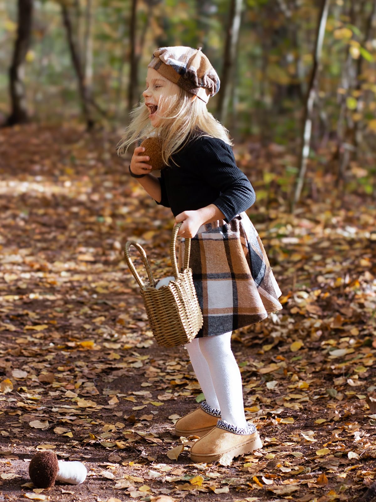 Miipat Toddler Girls Clothing Set Girls Outfits Set Long Sleeve Pullover Tops with Mini Skirt Sets Spring Autumn Baby Clothing Sets Girls Dresses