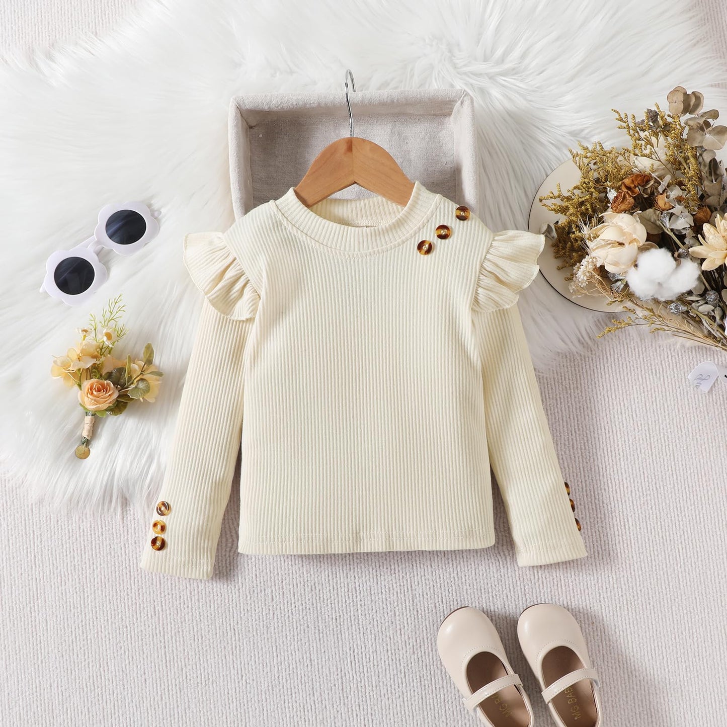 Miipat Toddler Girls Clothing Set Girls Outfits Set Long Sleeve Pullover Tops with Mini Skirt Sets Spring Autumn Baby Clothing Sets Girls Dresses