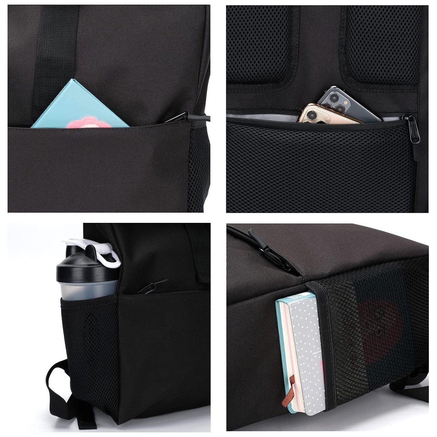 MoFut Rucksack Damen Groß Rucksack Herren Groß Schulrucksack viele Fächer mit 15,6" Laptopfach, Unisex Rolltop Rucksack Wasserdicht, Lässiger Backpack Schule Freizeit Uni Arbeit Wandern.