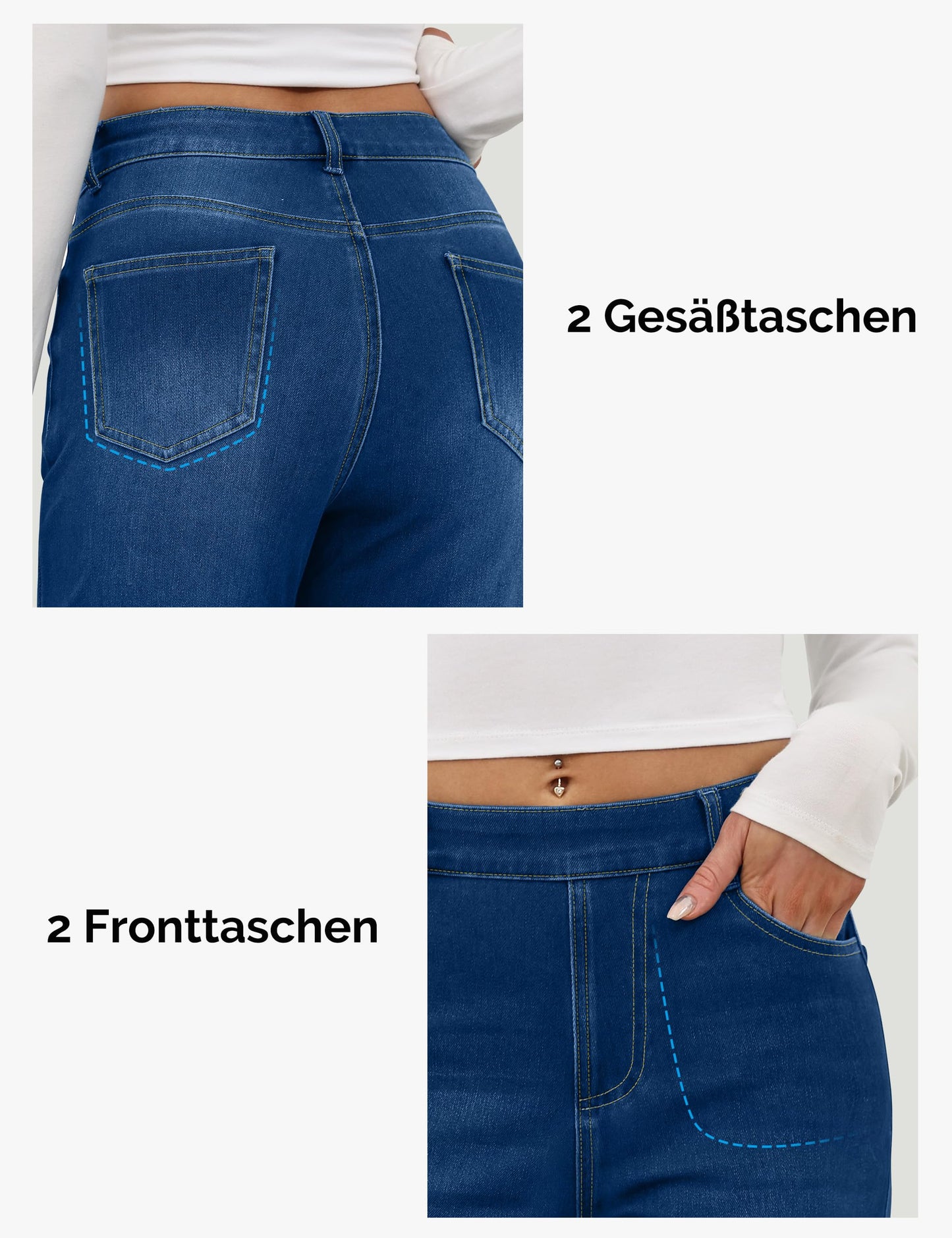 Desol Stretch Straight Leg Women's Jeans High Waist Straight Cut Slim Fit Leggings Jeans Casual No Zip