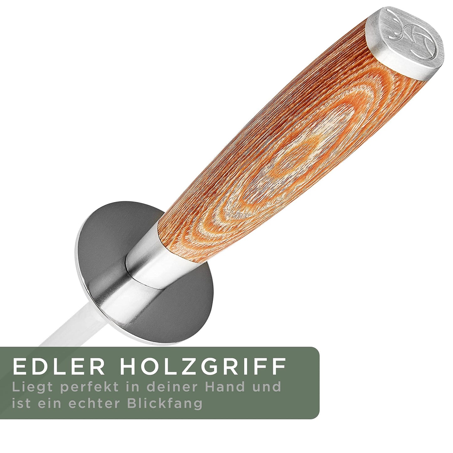 WALDWERK Küchenhelfer Set aus Teakholz - 4 teiliges Kochlöffel Set mit Pfannenwender, Holzlöffel, Nudelschöpfer und Halterung - Kochlöffel Holz - Pfannenwender Holz - Kochutensilien Set