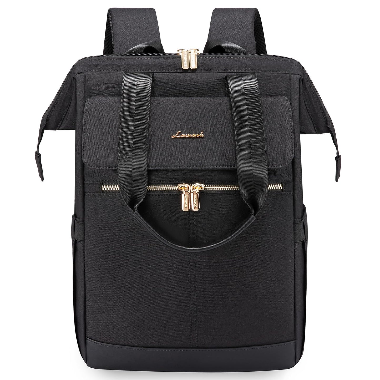 LOVEVOOK Rucksack Damen, Laptop Schulrucksack Wasserdicht, Schultasche Teenager Backpack Women Elegant Tagesrucksäcke Handtasche 2 in 1, 15,6 Zoll Arbeitstasche Lehrertasche Reiserucksack für Uni Büro