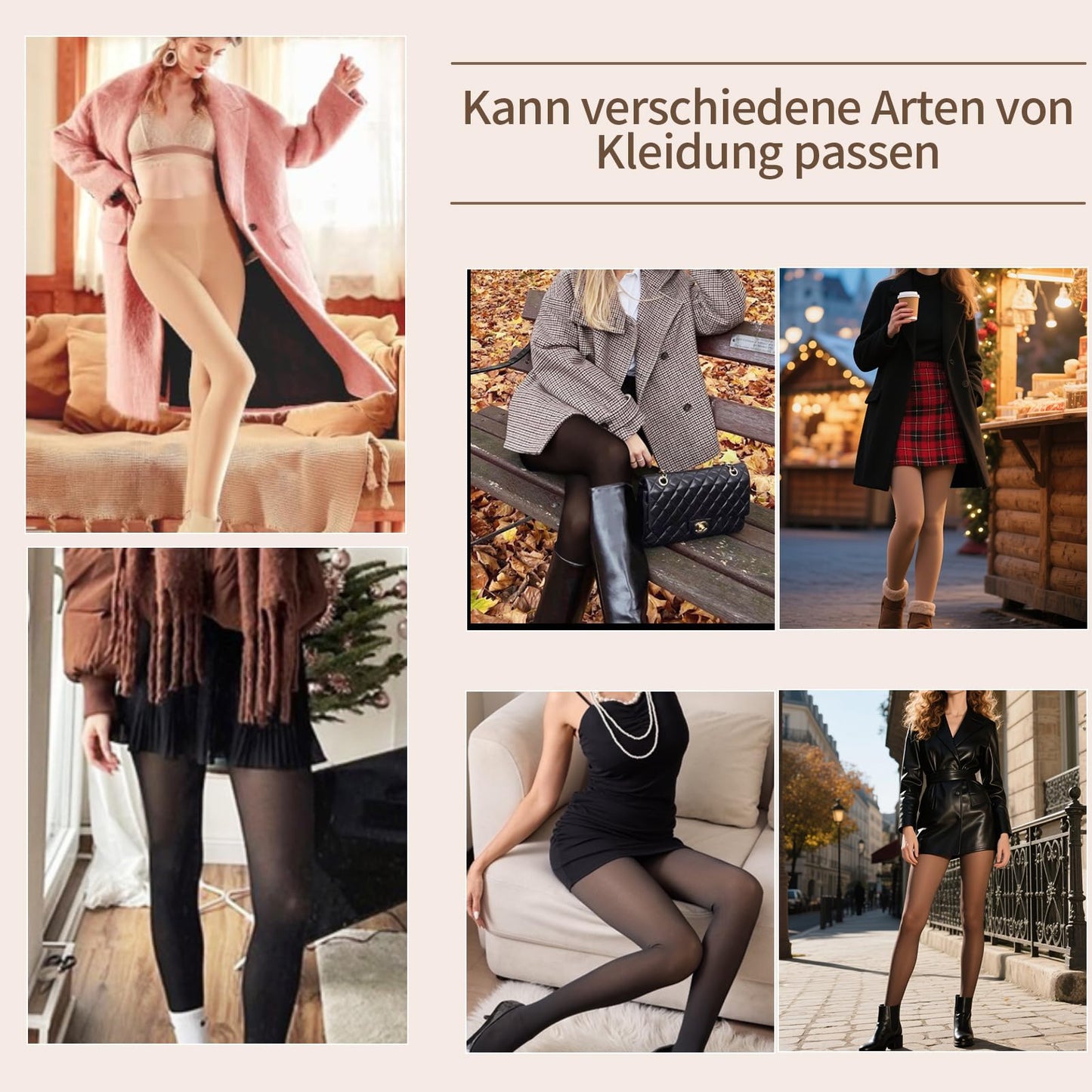 DIKER Thermo Strumpfhose Damen, Thermostrumpfhose Damen Winter