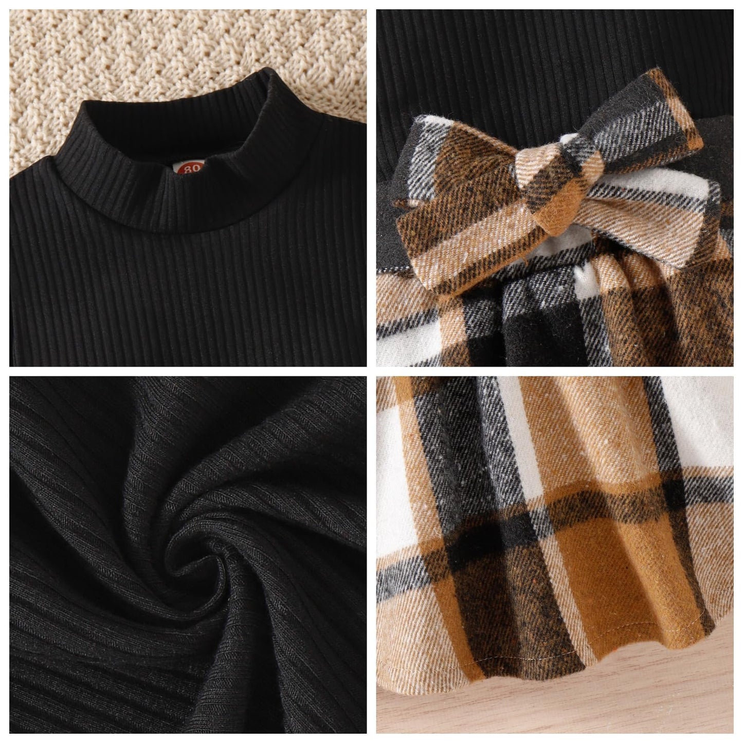 Miipat Toddler Girls Clothing Set Girls Outfits Set Long Sleeve Pullover Tops with Mini Skirt Sets Spring Autumn Baby Clothing Sets Girls Dresses