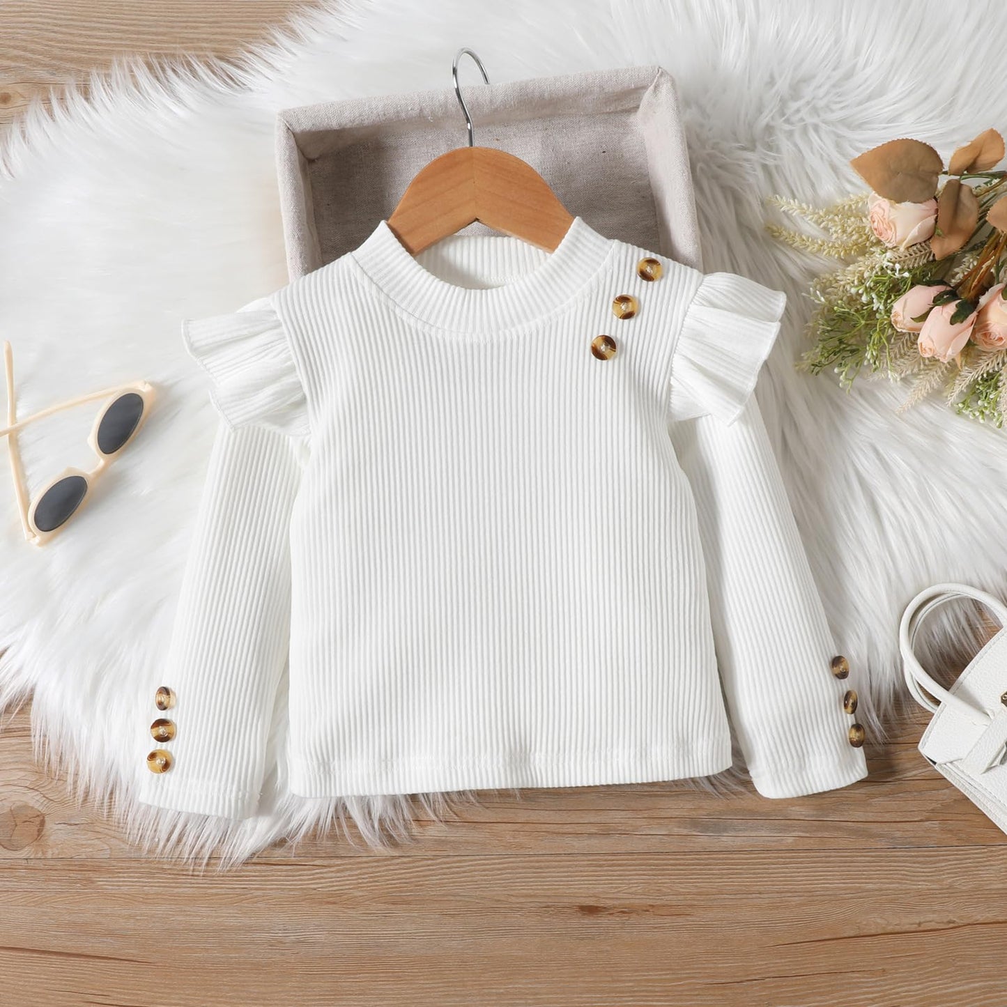 Miipat Toddler Girls Clothing Set Girls Outfits Set Long Sleeve Pullover Tops with Mini Skirt Sets Spring Autumn Baby Clothing Sets Girls Dresses