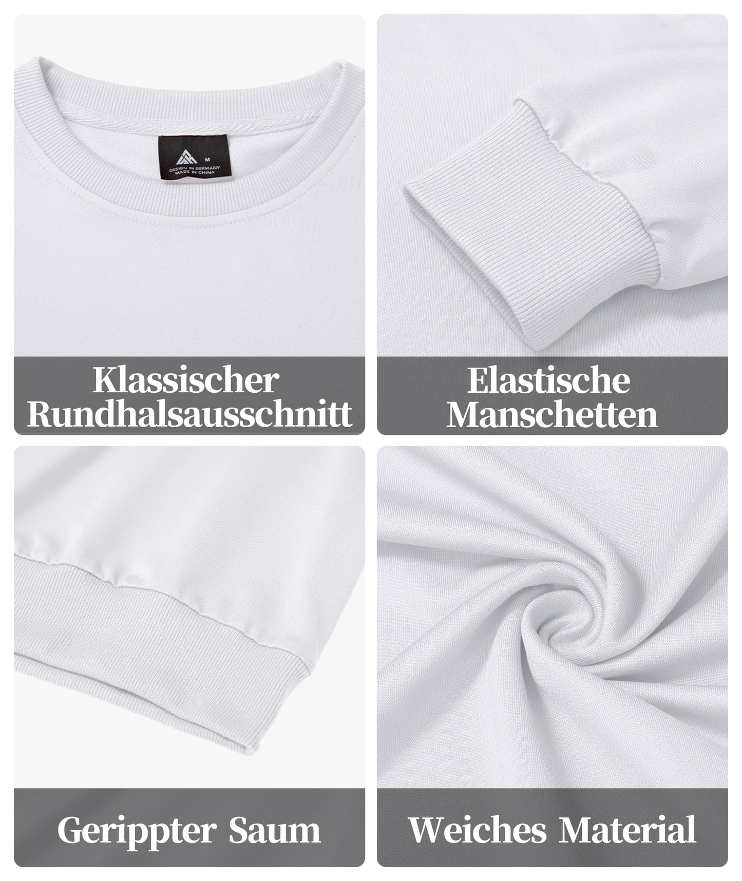 SwissWell Herren Sweatshirts Set Causal Pullover Regular Fit Langarm Shirts