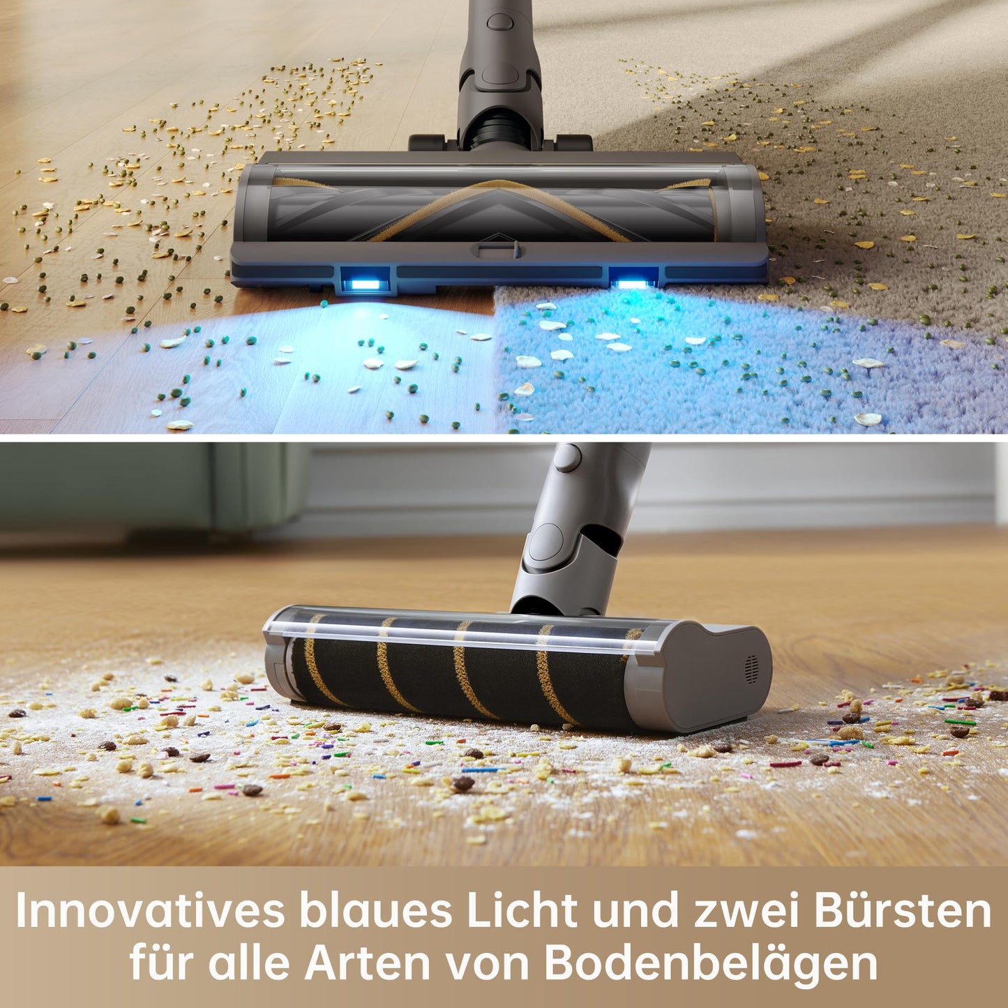 dreame R10 Pro Kabelloser Staubsauger, 150AW Starke Saugleistung, 65 Min. Laufzeit, Mehrflächenbürste, LED-Lichter, Ideal für Haus- und Autoreinigung, Leicht & Vielseitig