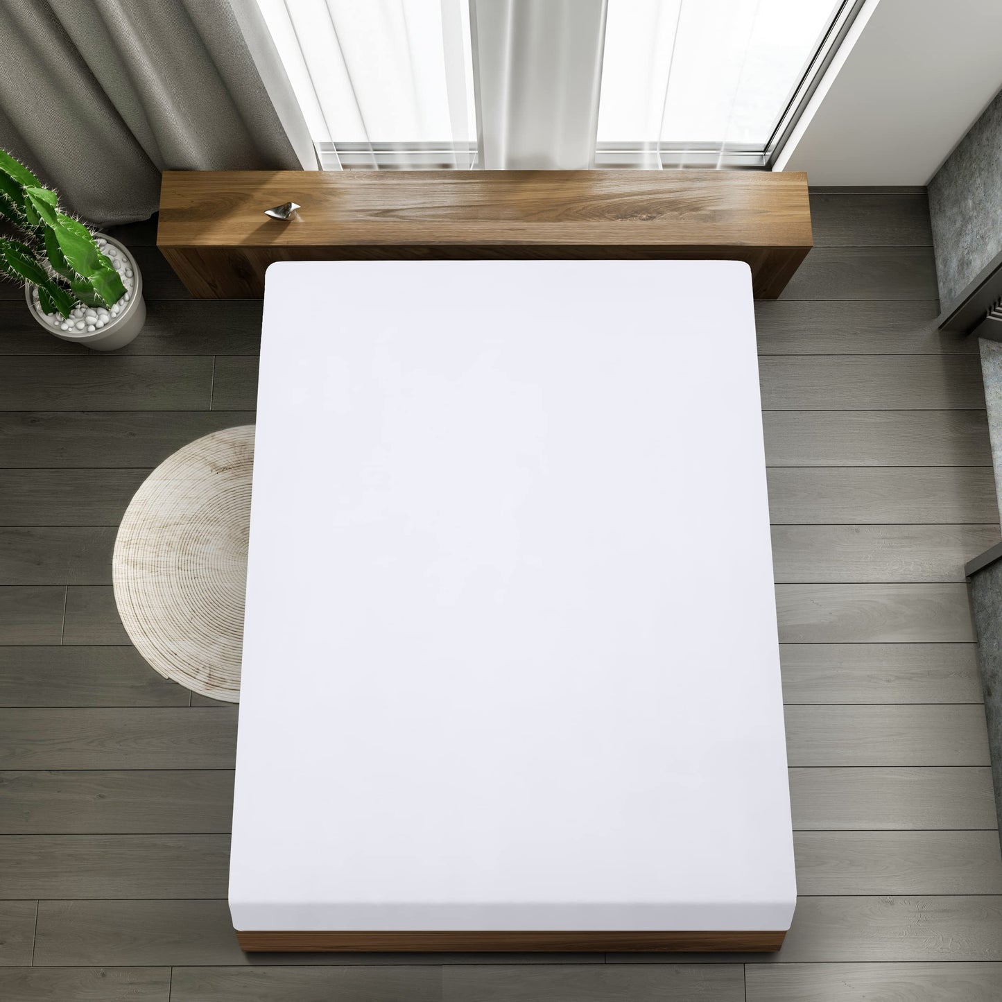 Utopia Bedding - Spannbettlaken 180x200cm - Grau - Gebürstete Polyester-Mikrofaser Spannbetttuch - 35 cm Tiefe Tasche