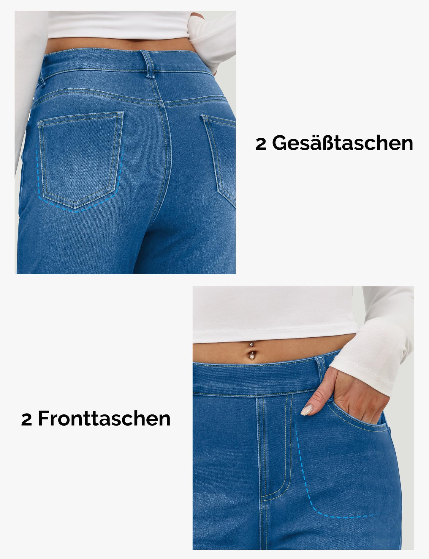 Desol Stretch Straight Leg Women's Jeans High Waist Straight Cut Slim Fit Leggings Jeans Casual No Zip