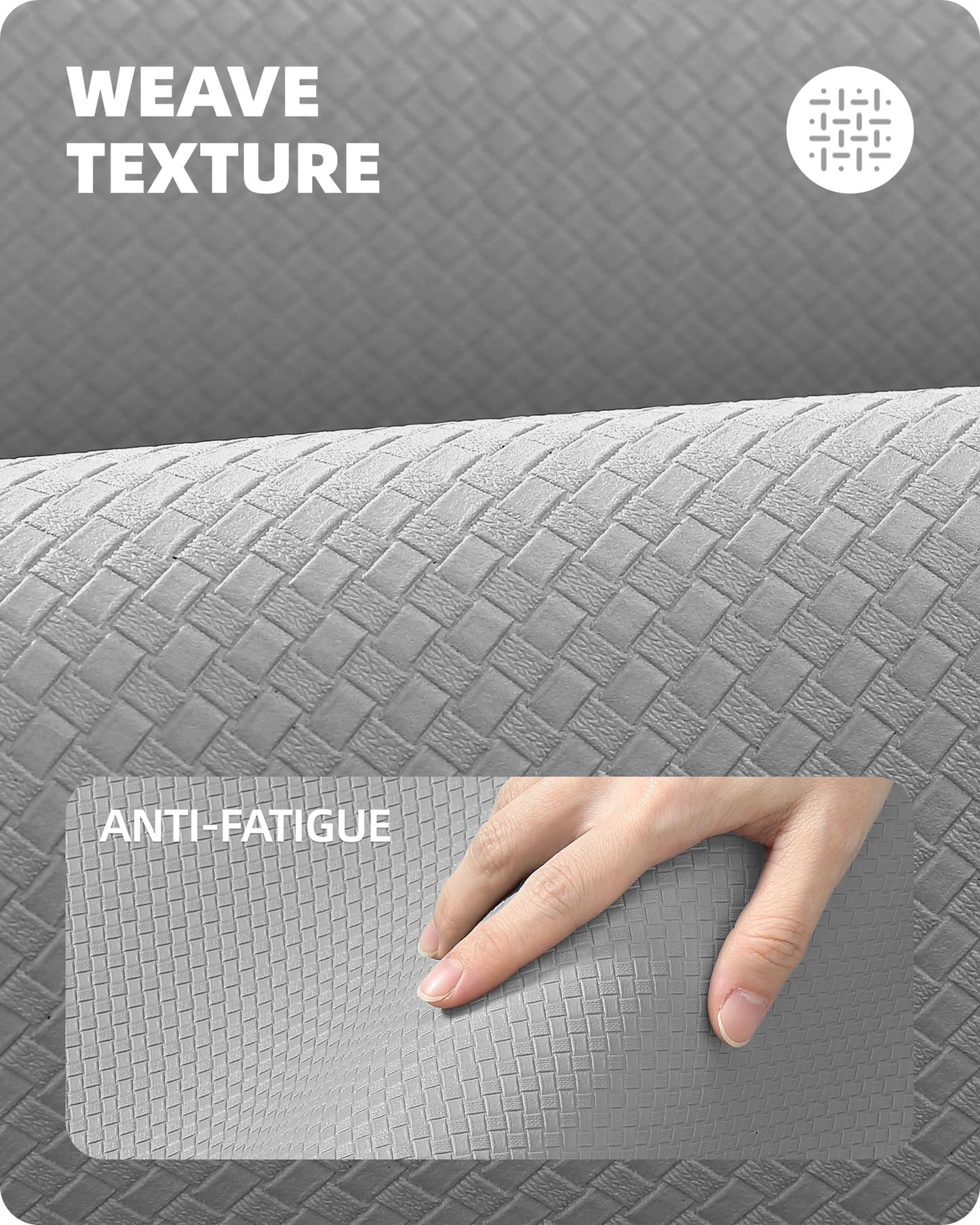 Color G Küchenläufer 2 Stück, küchenteppich waschbar rutschfest, Teppich küche mit Ölfest und Wasserdicht, Gummirücken Küchenmatte für Esszimmer, Küche, läufer Flur(44x150CM + 44x150CM, Schwarz)