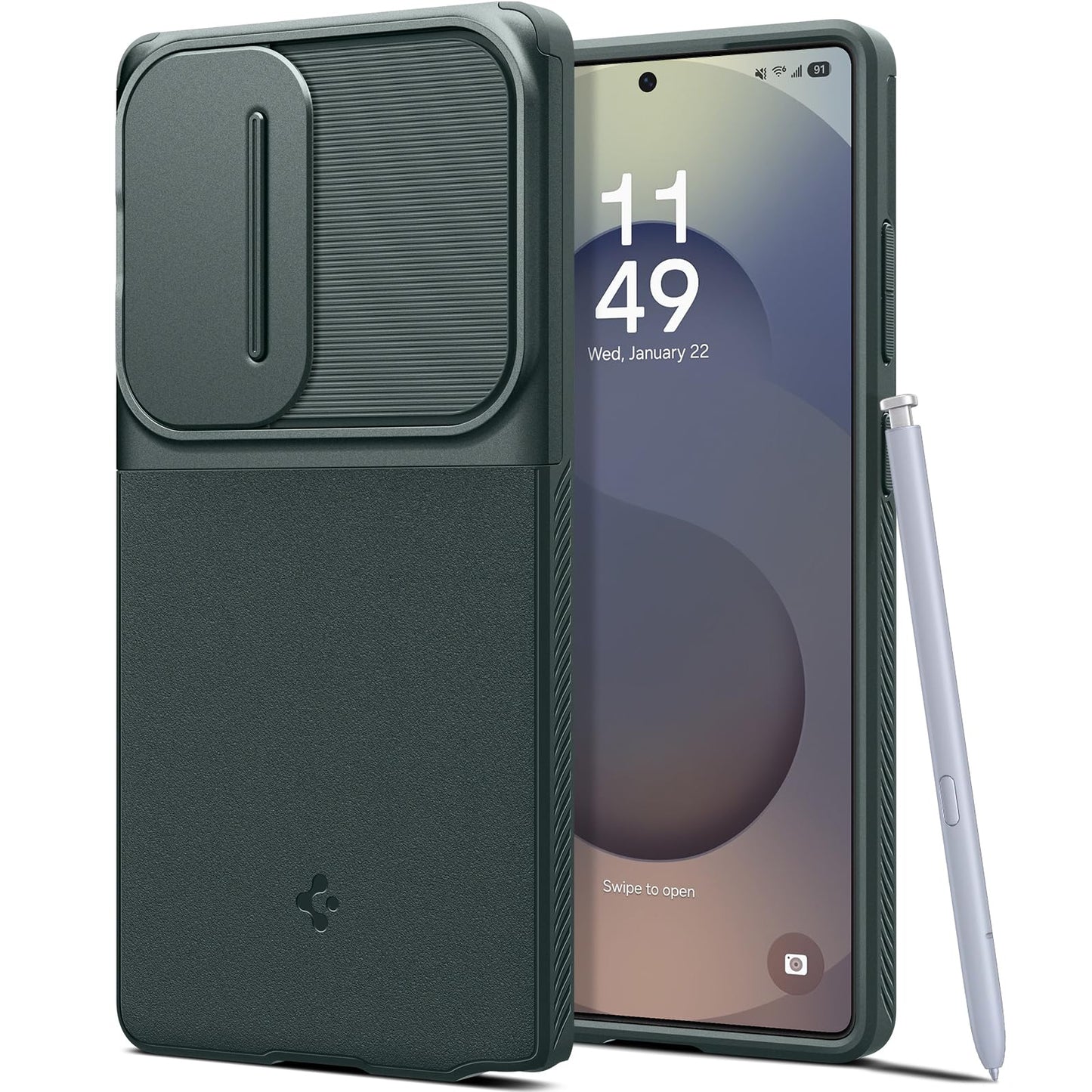 Spigen Optik Armor Case Compatible with Samsung Galaxy S25 Ultra - Black