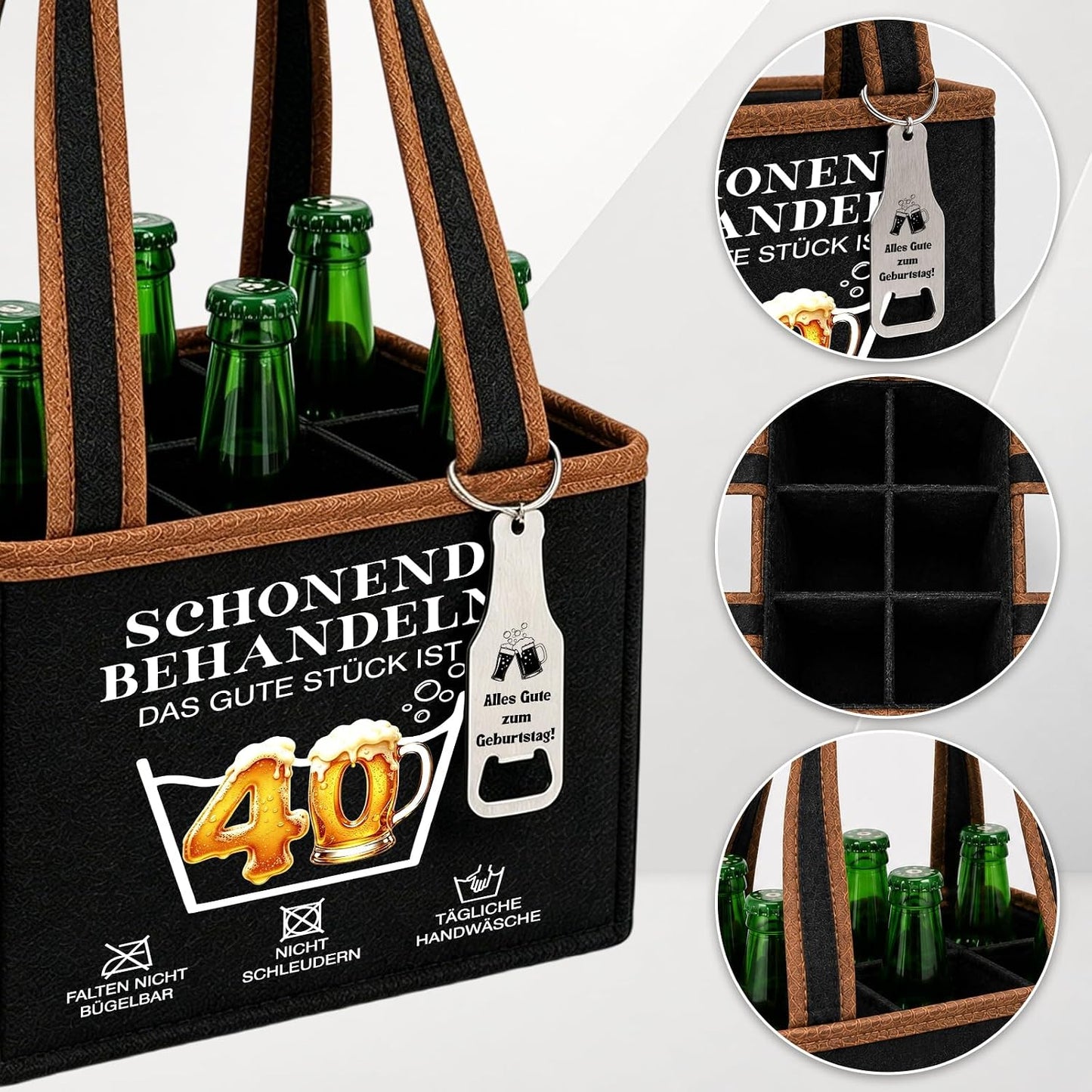WenmthG Lustige Geschenke zum 30 40 50 60 Geburtstag Mann, Bier Geschenkset