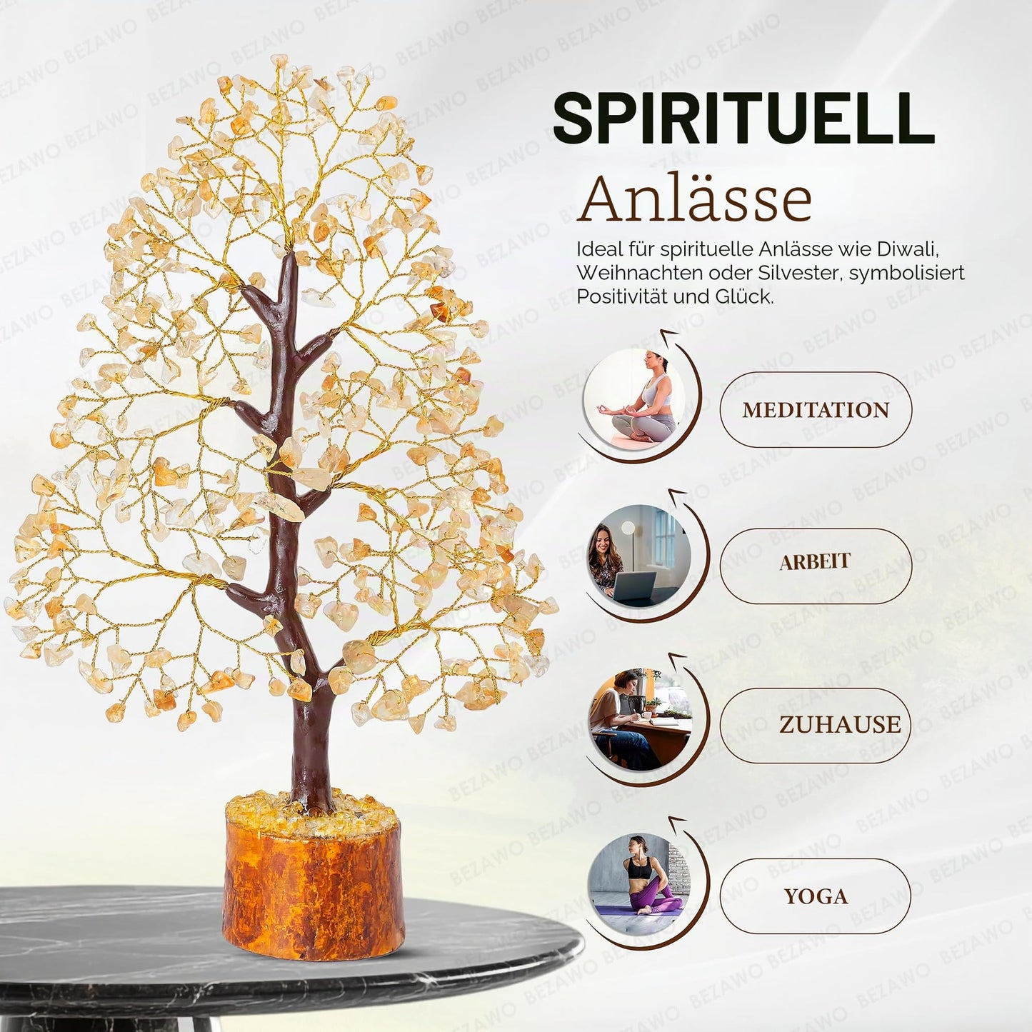 Crocon Der Originale Lebensbaum 7 Chakra Kristall Baum Geschenke für Frauen