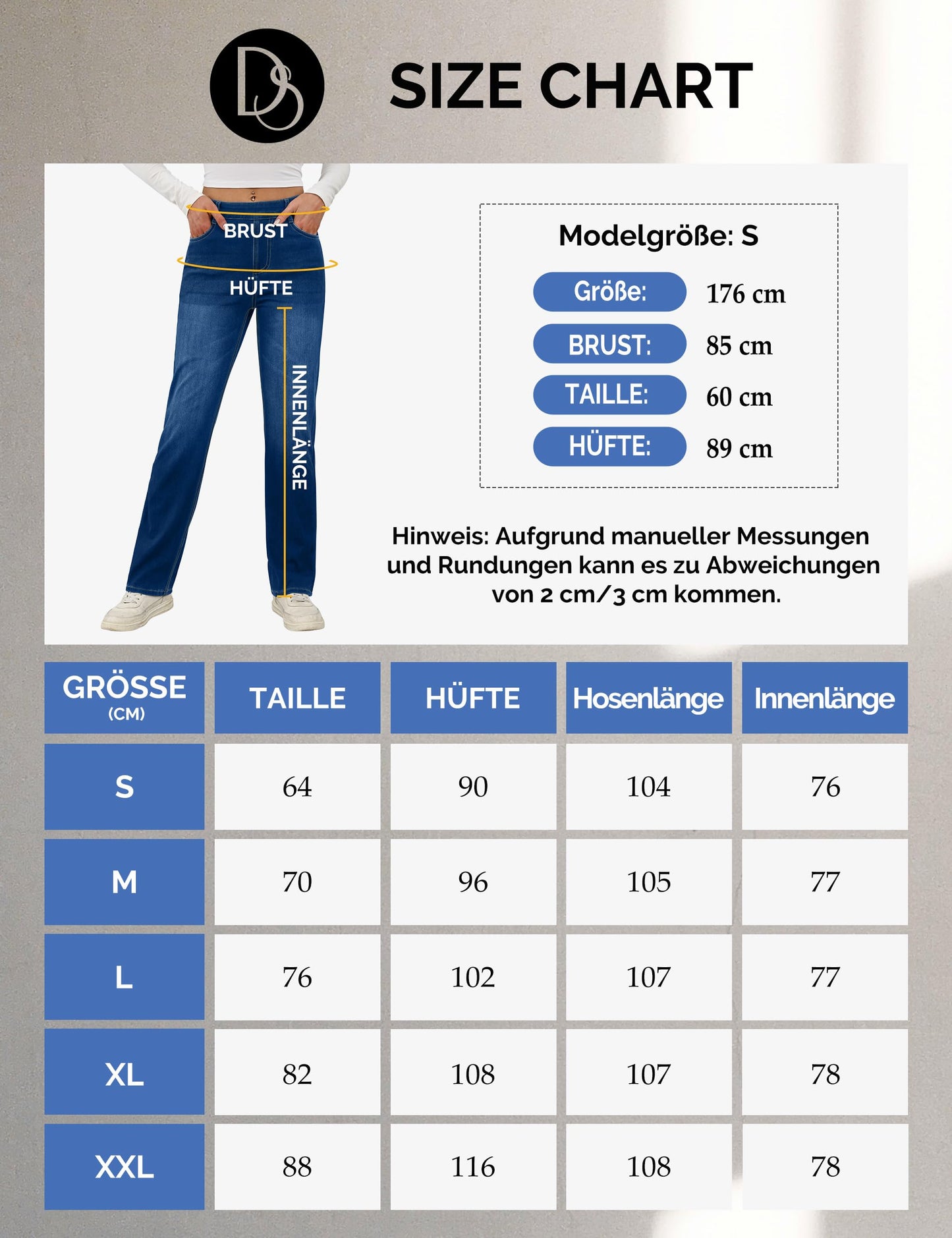 Desol Stretch Straight Leg Women's Jeans High Waist Straight Cut Slim Fit Leggings Jeans Casual No Zip