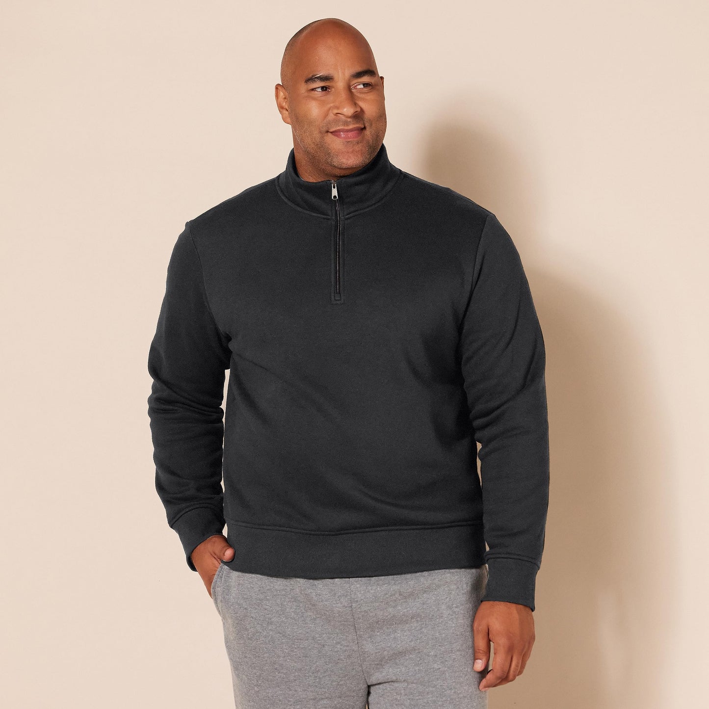Amazon Essentials Men's Long Sleeve Fleece Quarter Zip Sweatshirt