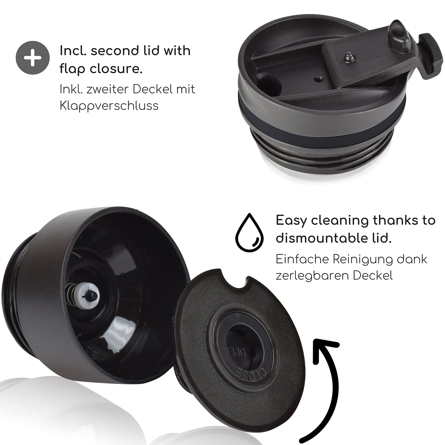 Milu Thermobecher Isolierbecher Kaffeebecher to go - 210ml 100% Auslaufsicher - Trinkbecher aus Edelstahl - Autobecher doppelwand Isolierung - Thermo Becher - Travel Mug (Rot)