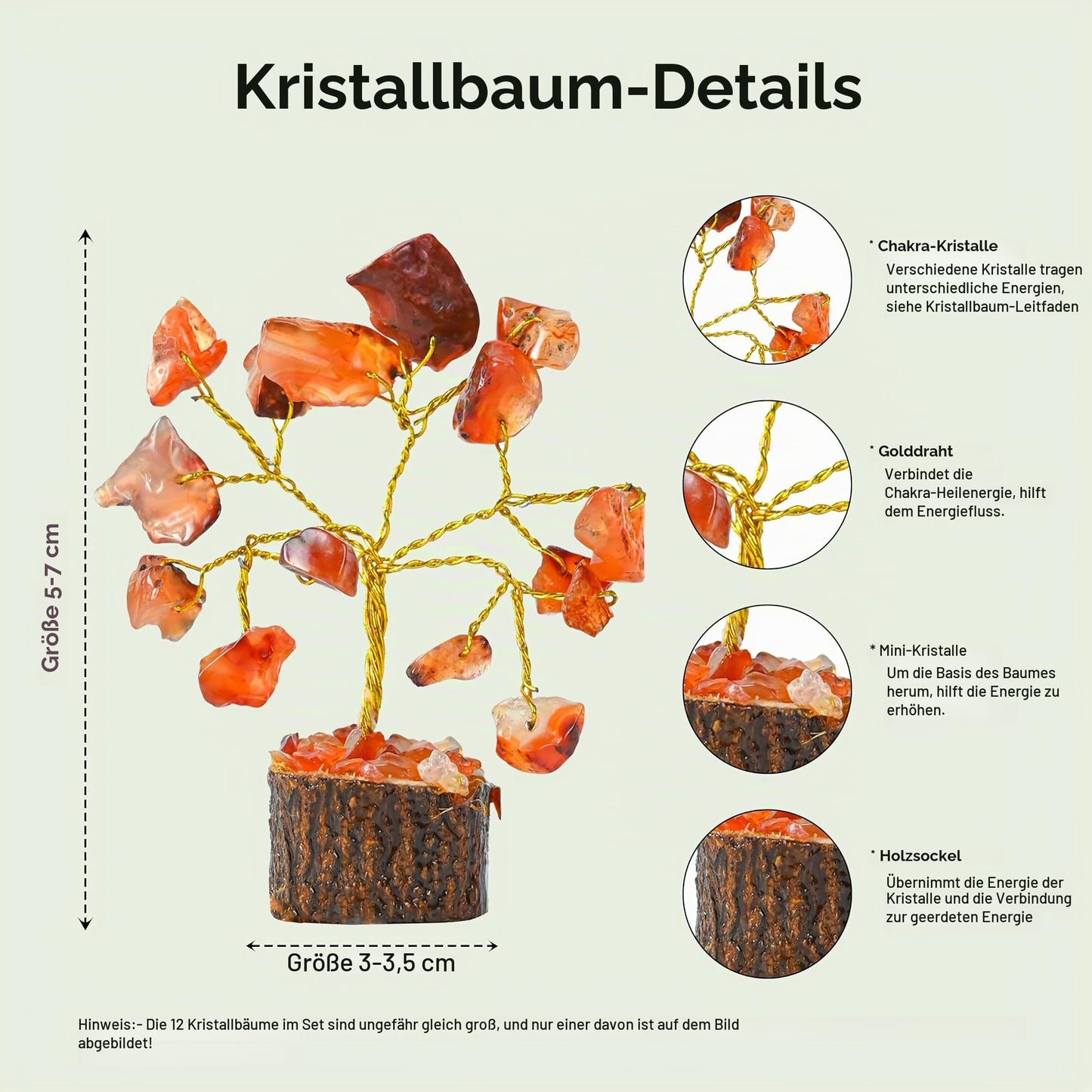 Crocon Der Originale Lebensbaum 7 Chakra Kristall Baum Geschenke für Frauen