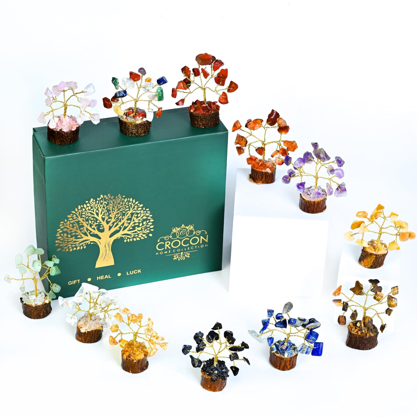 Crocon Der Originale Lebensbaum 7 Chakra Kristall Baum Geschenke für Frauen