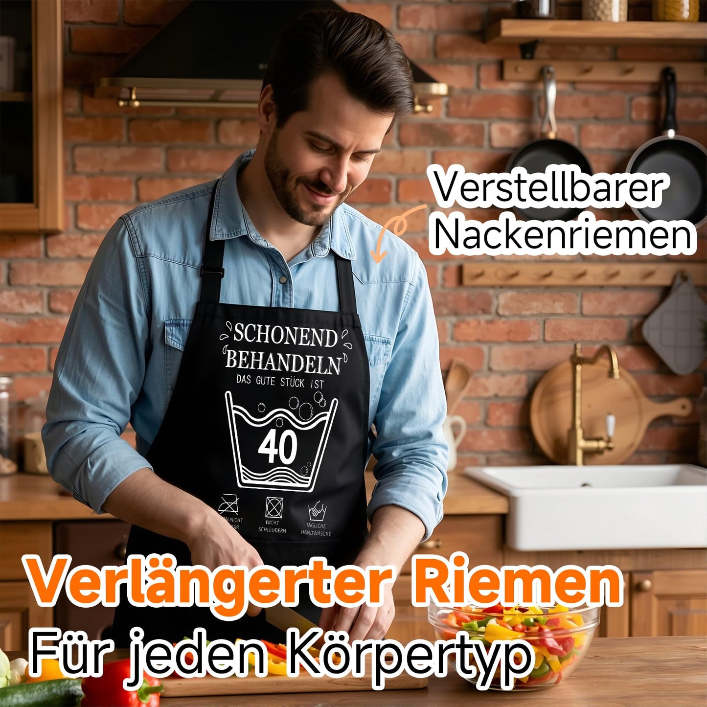 Lustige Kochschürze für Männer,Grillschürze Verstellbare Schürze