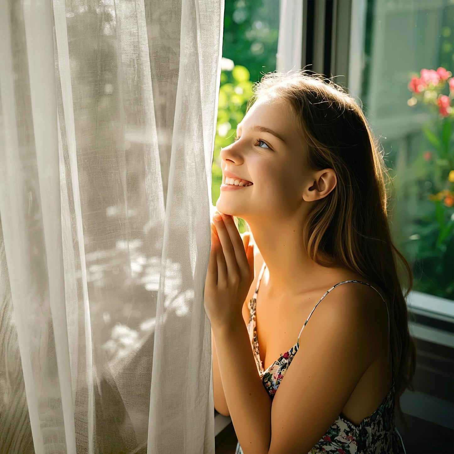 PONY DANCE Voile Gardinen Weiss Transparent Ösenvorhang 2er Set H 160 x B 140 cm Wohnzimmer Gardinen Kurz Durchlässige Vorhänge Weiß Vorhang Leinenoptik Schlafzimmer