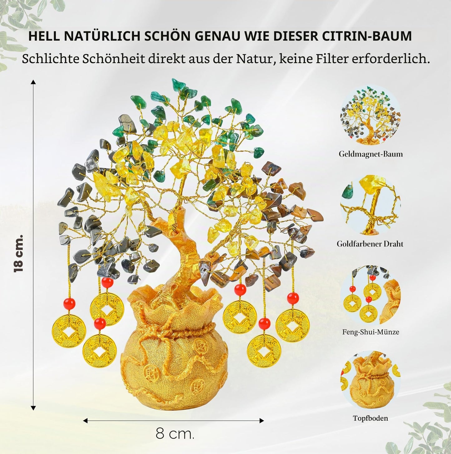 Crocon Der Originale Lebensbaum 7 Chakra Kristall Baum Geschenke für Frauen