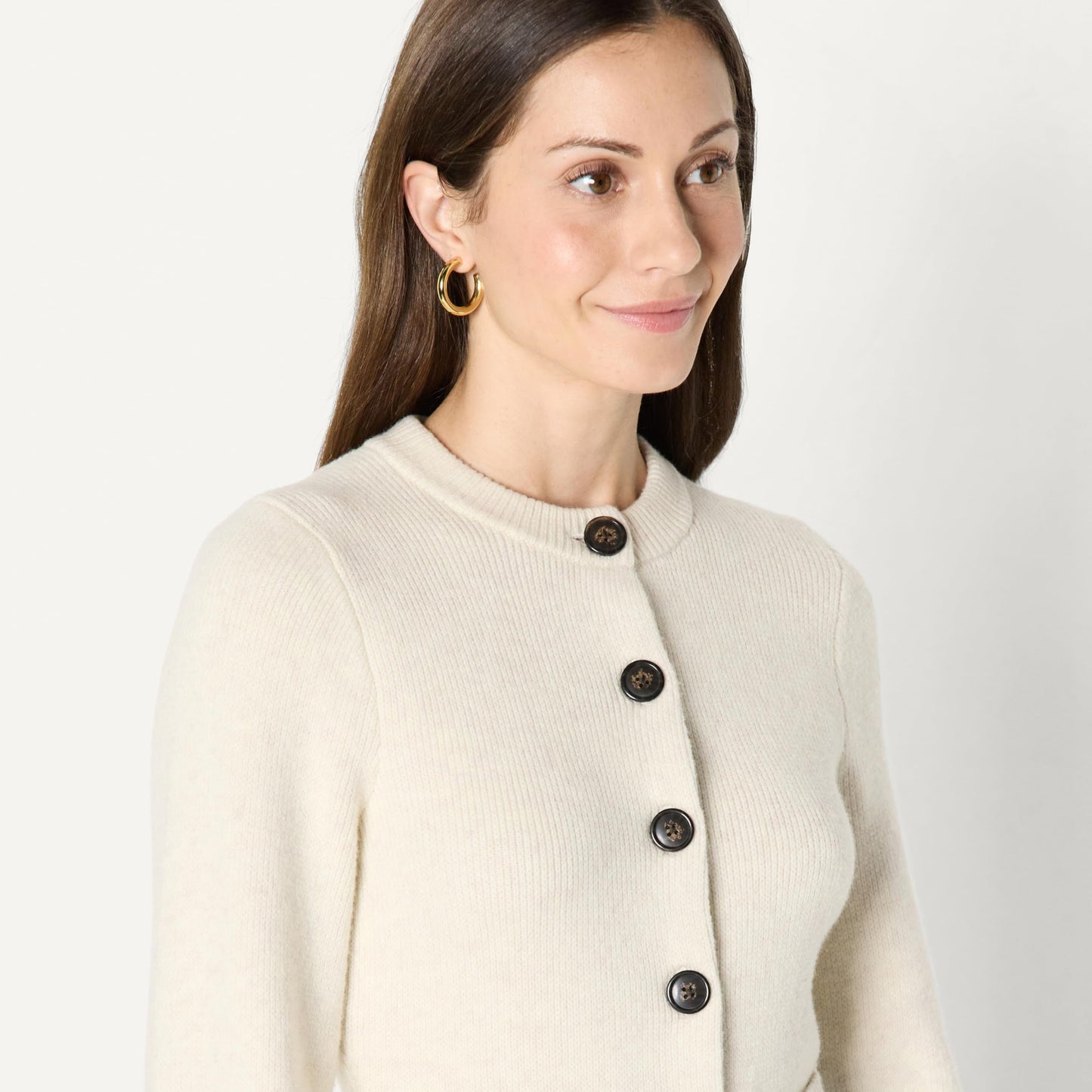 Amazon Essentials Damen Langärmelige Regular-Fit-Strickjacke mit Glockenärmeln und tailliertem Schnitt