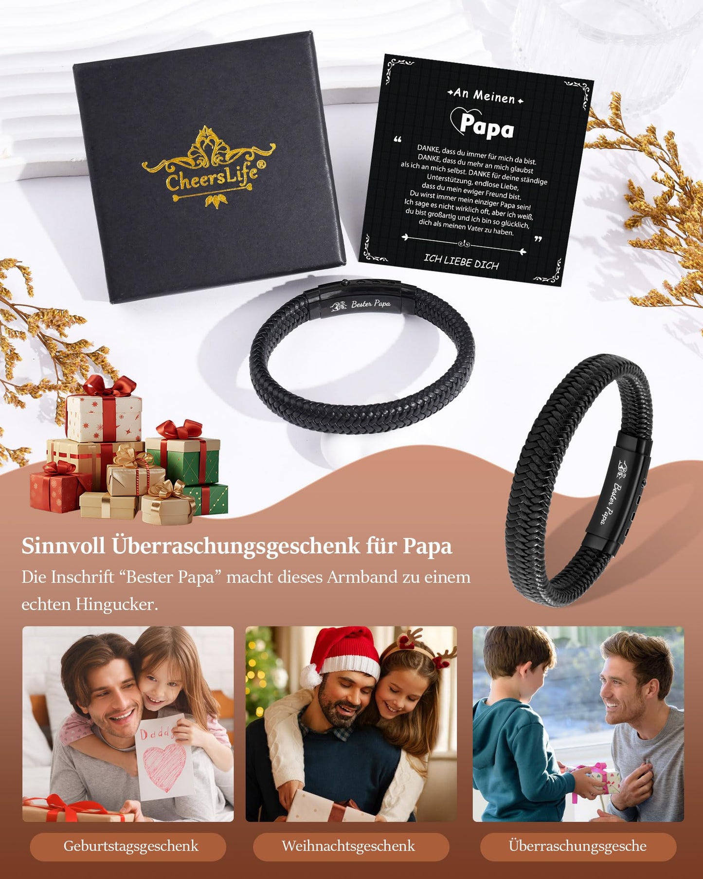 CheersLife Ich Liebe Dich Geschenke für Männer An Meinen Sohn Bruder Mann
