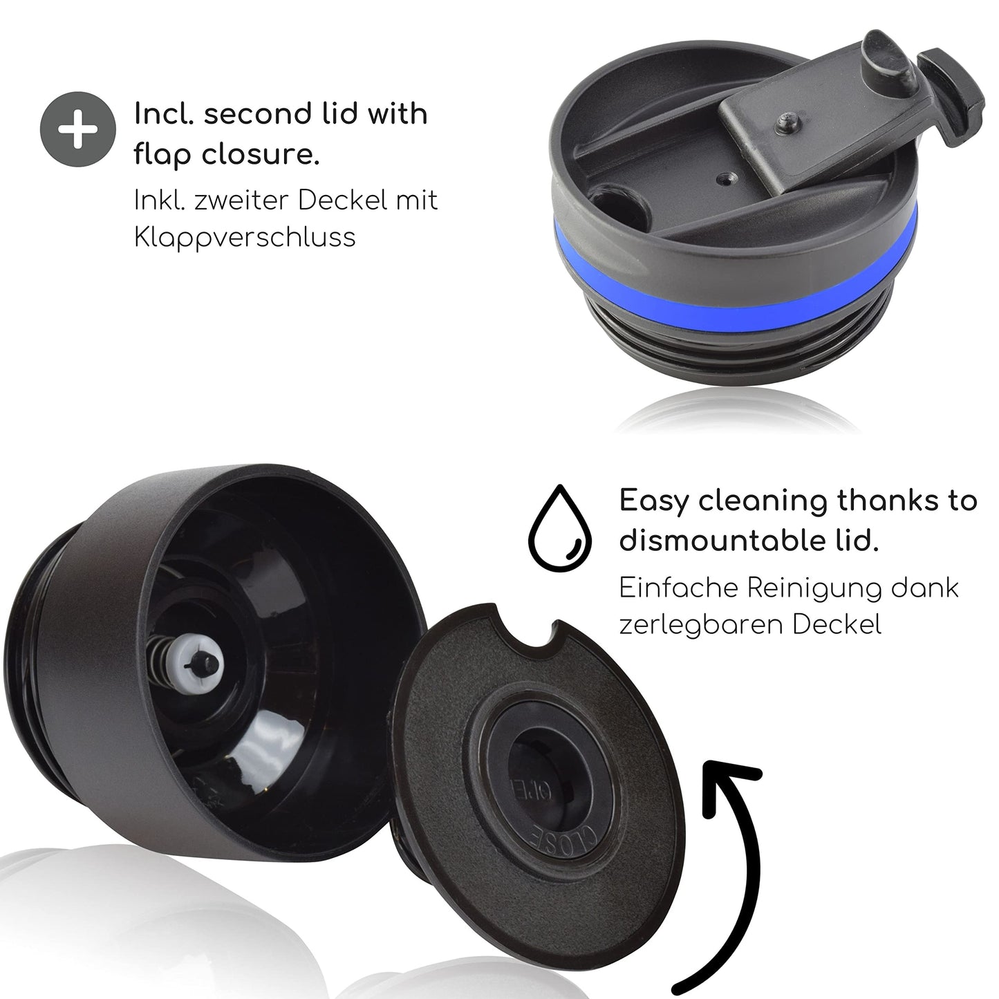 Milu Thermobecher Isolierbecher Kaffeebecher to go - 210ml 100% Auslaufsicher - Trinkbecher aus Edelstahl - Autobecher doppelwand Isolierung - Thermo Becher - Travel Mug (Rot)