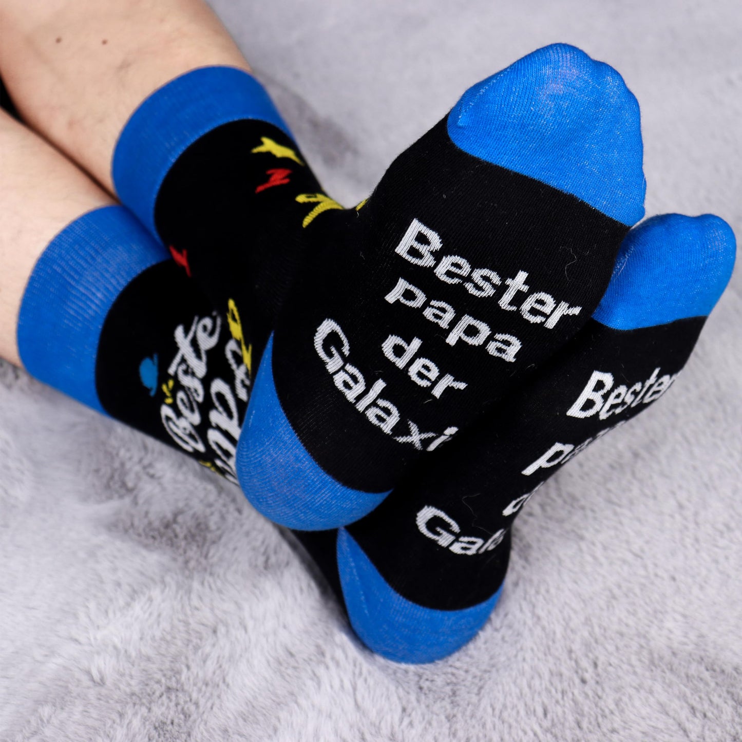 Belloxis Bunte Socken Herren 43-46 Baumwolle Motiv Kuschelsocken Wadenstrümpfe Socken Geschenke für Männer