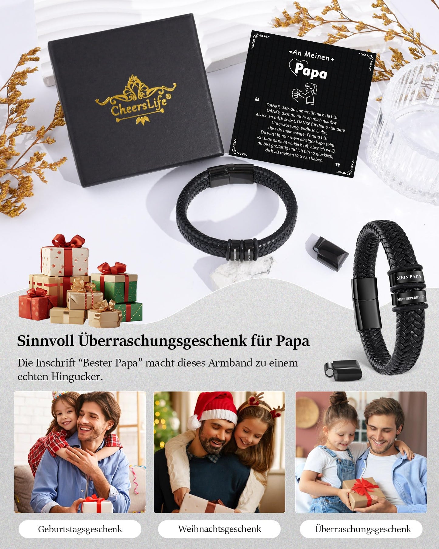 CheersLife Ich Liebe Dich Geschenke für Männer An Meinen Sohn Bruder Mann