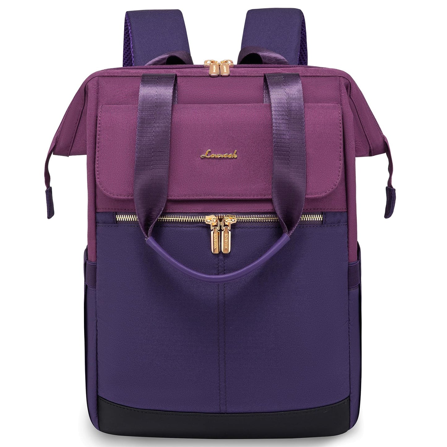 LOVEVOOK Rucksack Damen, Laptop Schulrucksack Wasserdicht, Schultasche Teenager Backpack Women Elegant Tagesrucksäcke Handtasche 2 in 1, 15,6 Zoll Arbeitstasche Lehrertasche Reiserucksack für Uni Büro