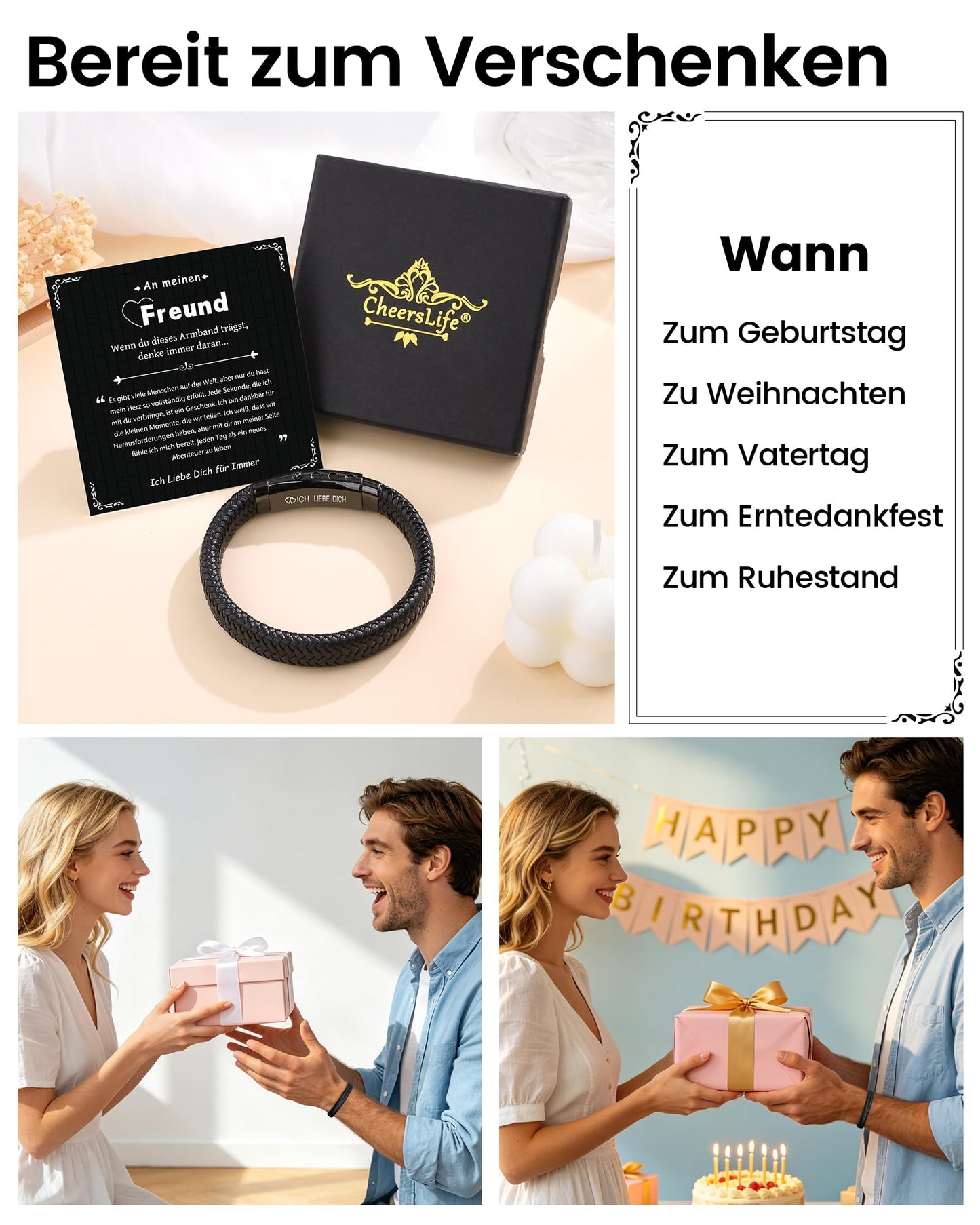 CheersLife Ich Liebe Dich Geschenke für Männer An Meinen Sohn Bruder Mann