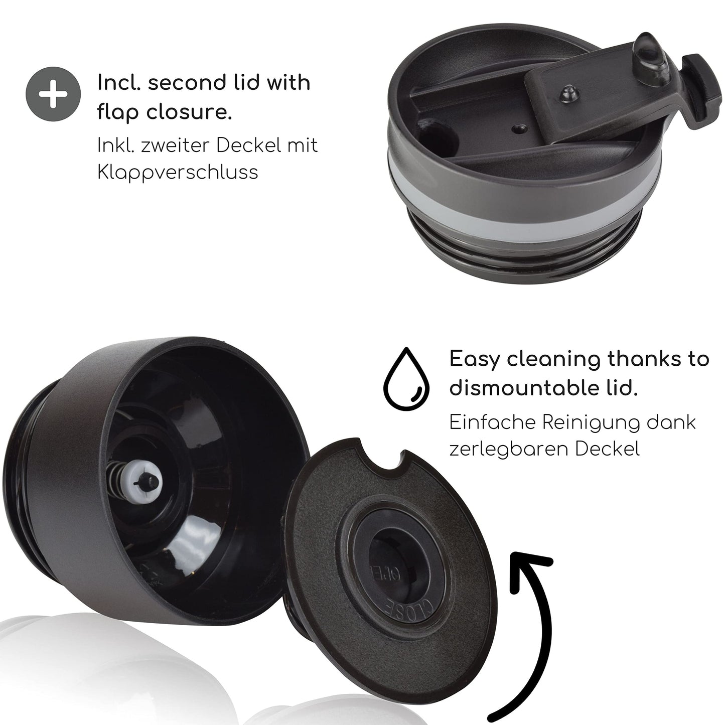 Milu Thermobecher Isolierbecher Kaffeebecher to go - 210ml 100% Auslaufsicher - Trinkbecher aus Edelstahl - Autobecher doppelwand Isolierung - Thermo Becher - Travel Mug (Rot)