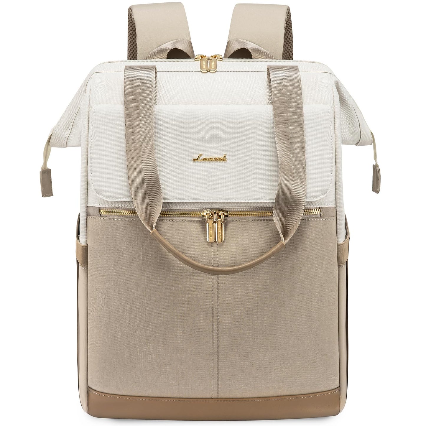 LOVEVOOK Rucksack Damen, Laptop Schulrucksack Wasserdicht, Schultasche Teenager Backpack Women Elegant Tagesrucksäcke Handtasche 2 in 1, 15,6 Zoll Arbeitstasche Lehrertasche Reiserucksack für Uni Büro