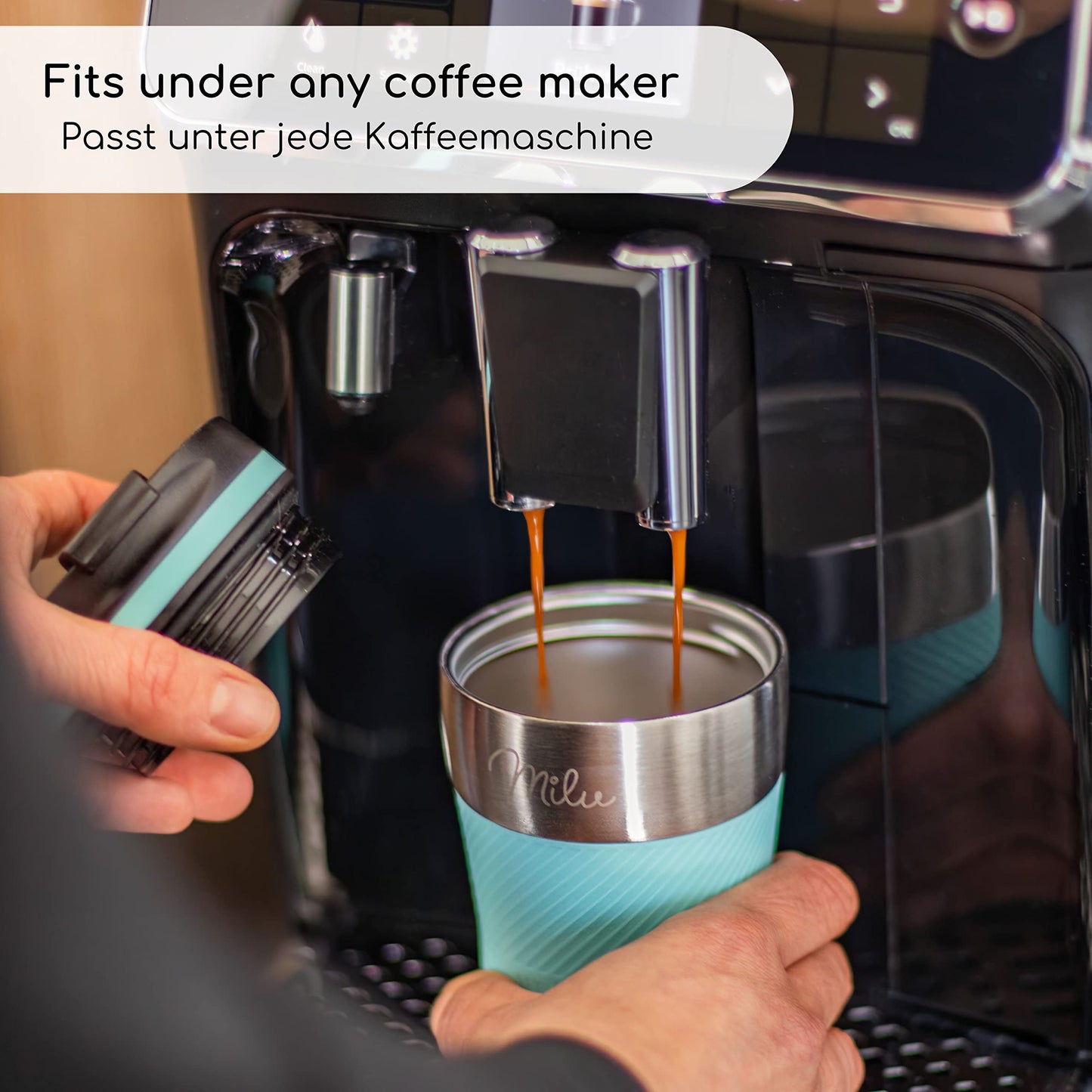 Milu Thermobecher Isolierbecher Kaffeebecher to go - 210ml 100% Auslaufsicher - Trinkbecher aus Edelstahl - Autobecher doppelwand Isolierung - Thermo Becher - Travel Mug (Rot)