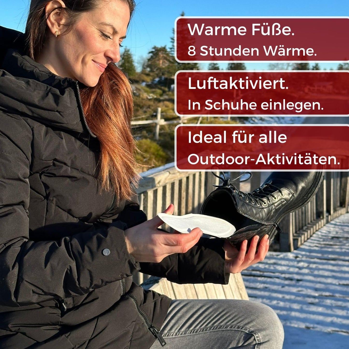 THERMOPAD Sohlenwärmer - DAS ORIGINAL: 5, 10 oder 30 Paar Wärmepads (erhältlich in 5 Größen) - Einlegesohle für 9 Stunden Wärme I Fußwärmer Pads I Extra warme Wärmesohle für Schuhe & Skischuhe