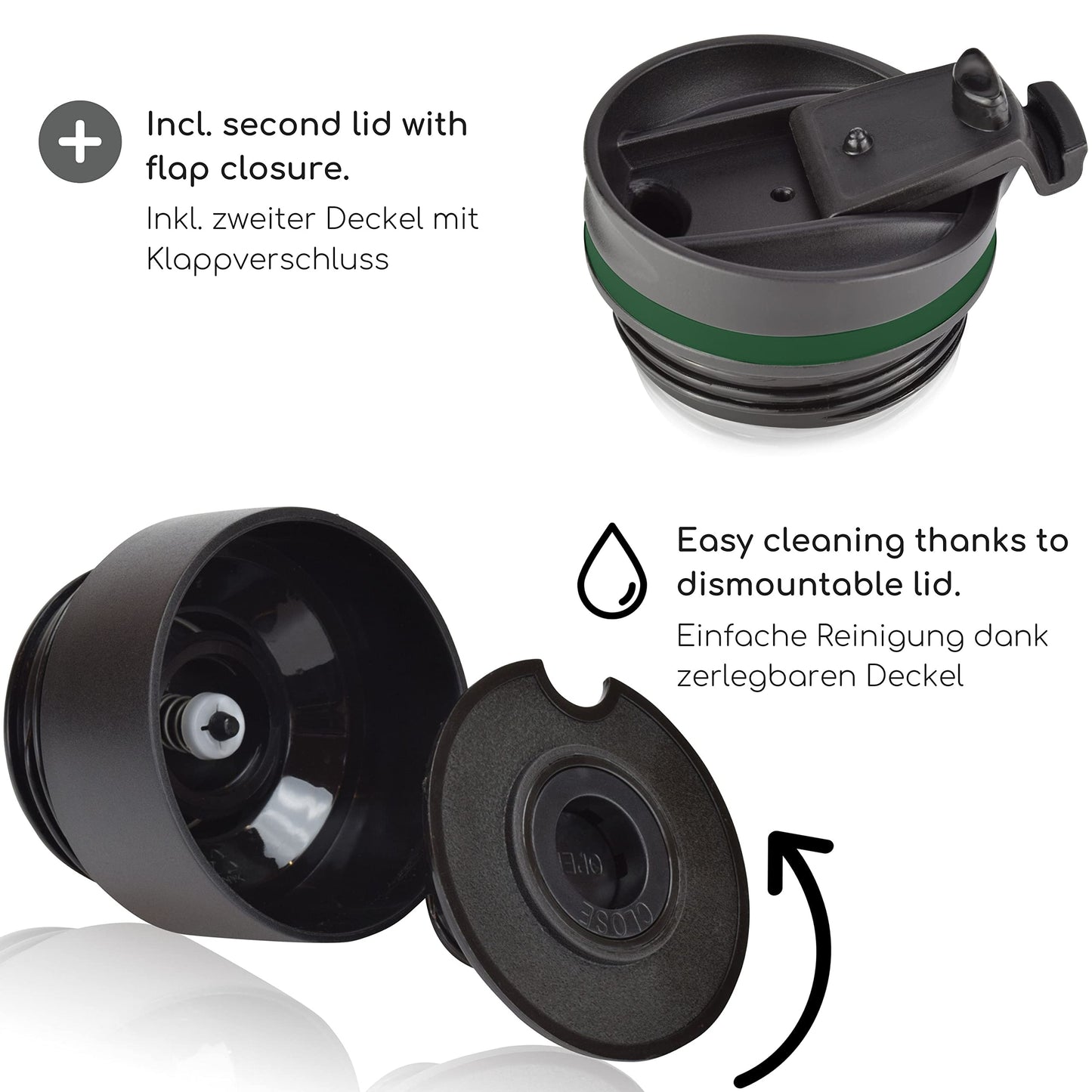 Milu Thermobecher Isolierbecher Kaffeebecher to go - 210ml 100% Auslaufsicher - Trinkbecher aus Edelstahl - Autobecher doppelwand Isolierung - Thermo Becher - Travel Mug (Rot)