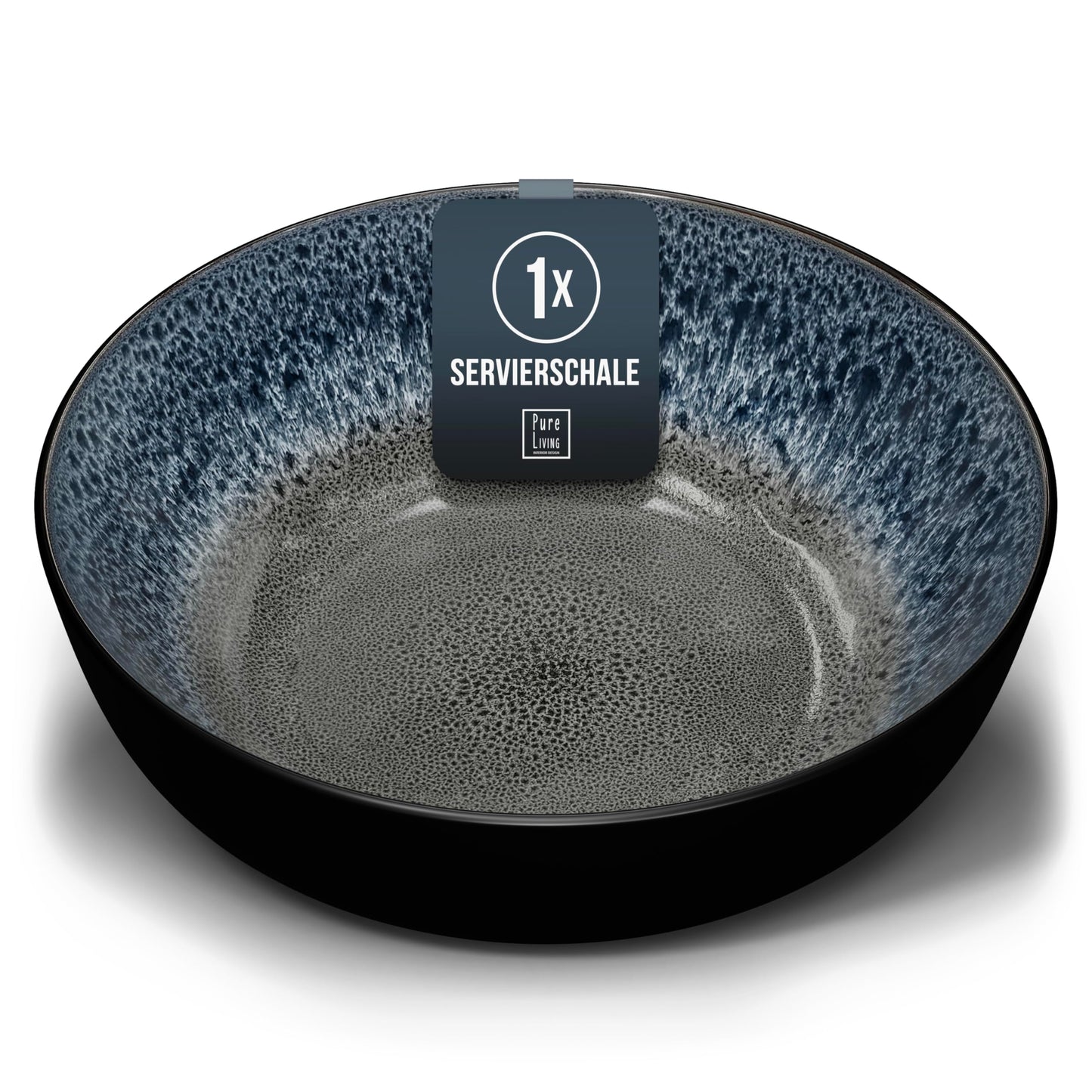 Steingut Frühstücksteller 6 Pers. Ibiza Hochwertiges Mediterranes TEST SEHR GUT Dessertteller Set - Kuchenteller spülmaschinen- und kratzfest - Kleine Teller, Salatteller Pure Living in Petrol