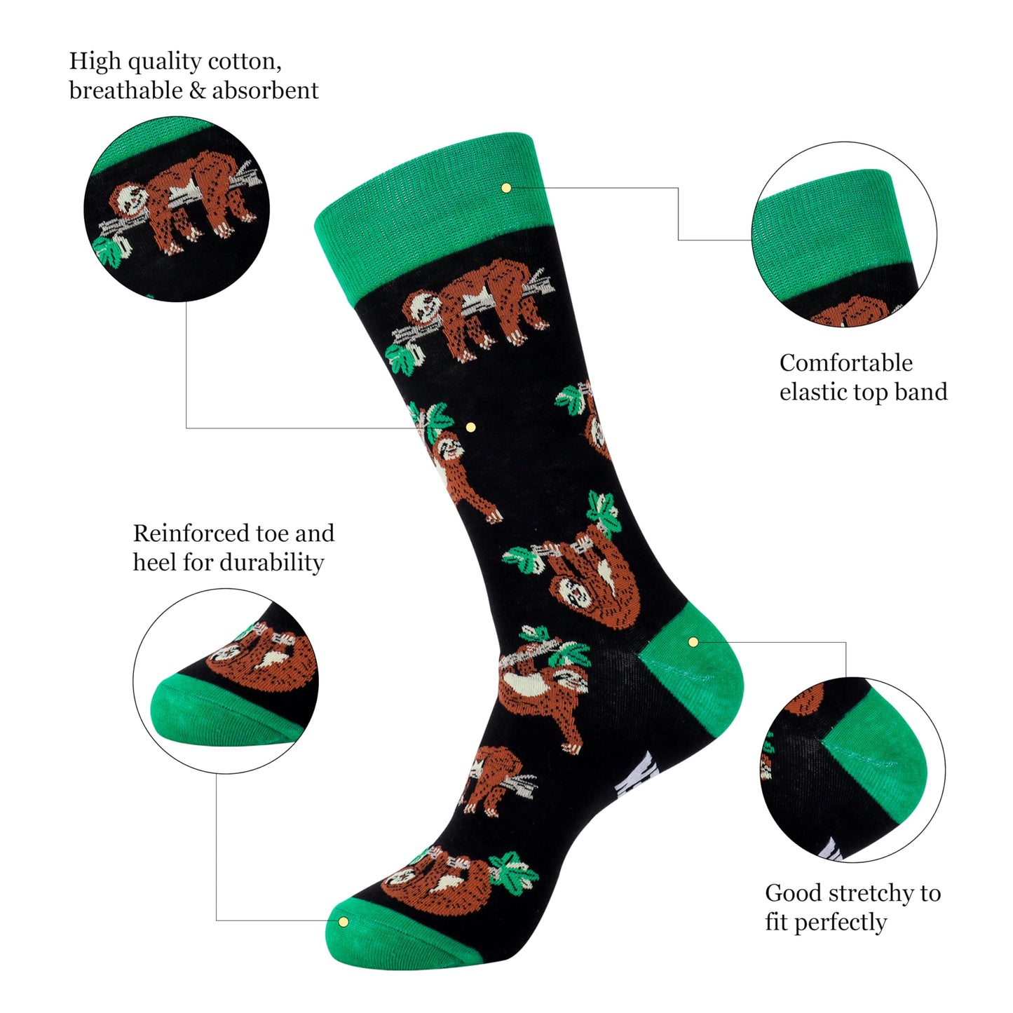 Belloxis Bunte Socken Herren 43-46 Baumwolle Motiv Kuschelsocken Wadenstrümpfe Socken Geschenke für Männer