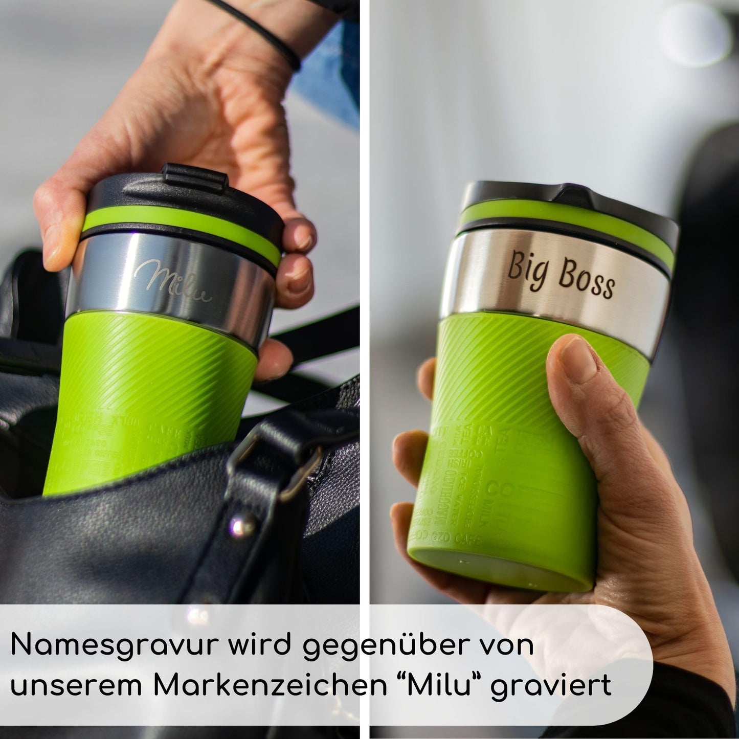 Milu Thermobecher Isolierbecher Kaffeebecher to go - 210ml 100% Auslaufsicher - Trinkbecher aus Edelstahl - Autobecher doppelwand Isolierung - Thermo Becher - Travel Mug (Rot)