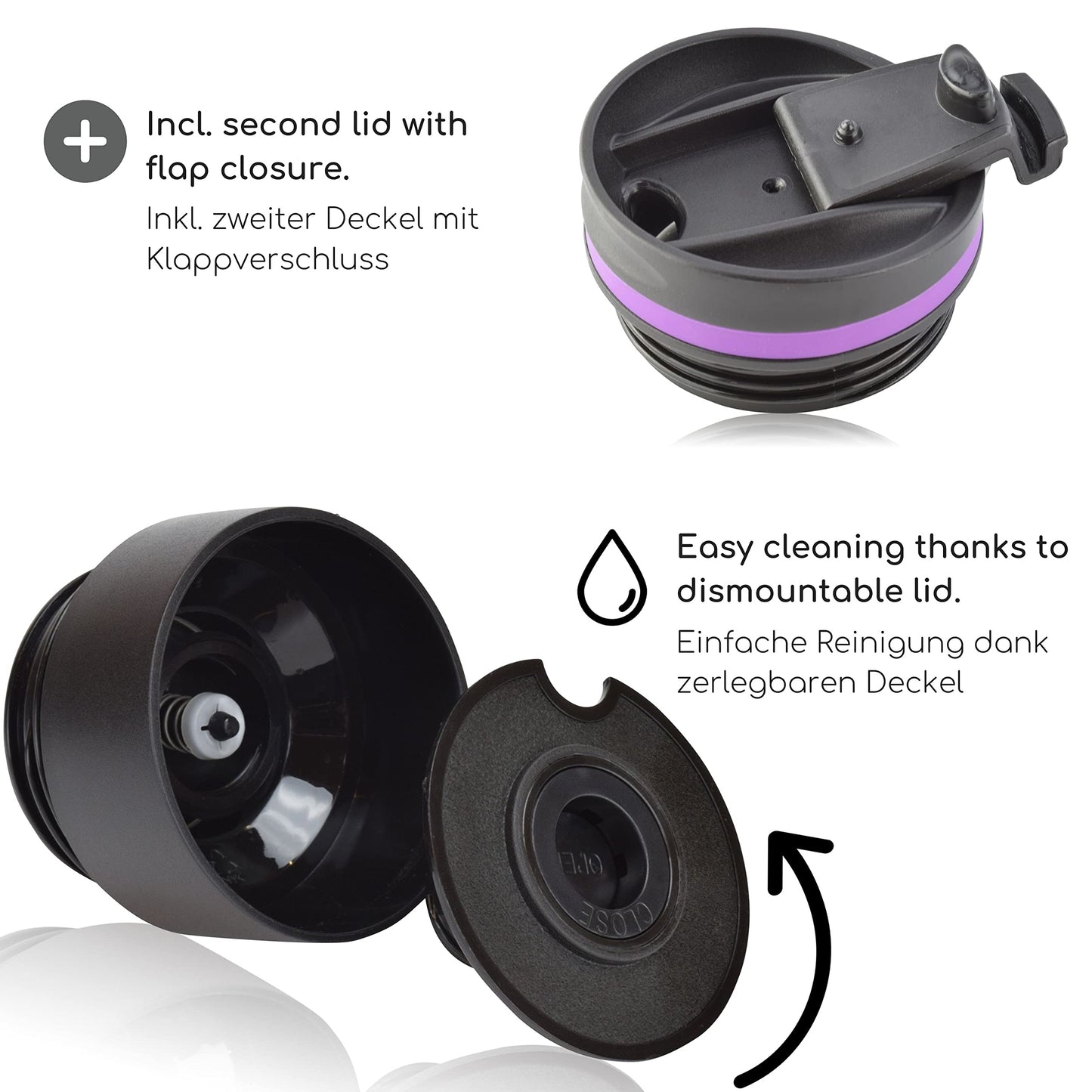 Milu Thermobecher Isolierbecher Kaffeebecher to go - 210ml 100% Auslaufsicher - Trinkbecher aus Edelstahl - Autobecher doppelwand Isolierung - Thermo Becher - Travel Mug (Rot)