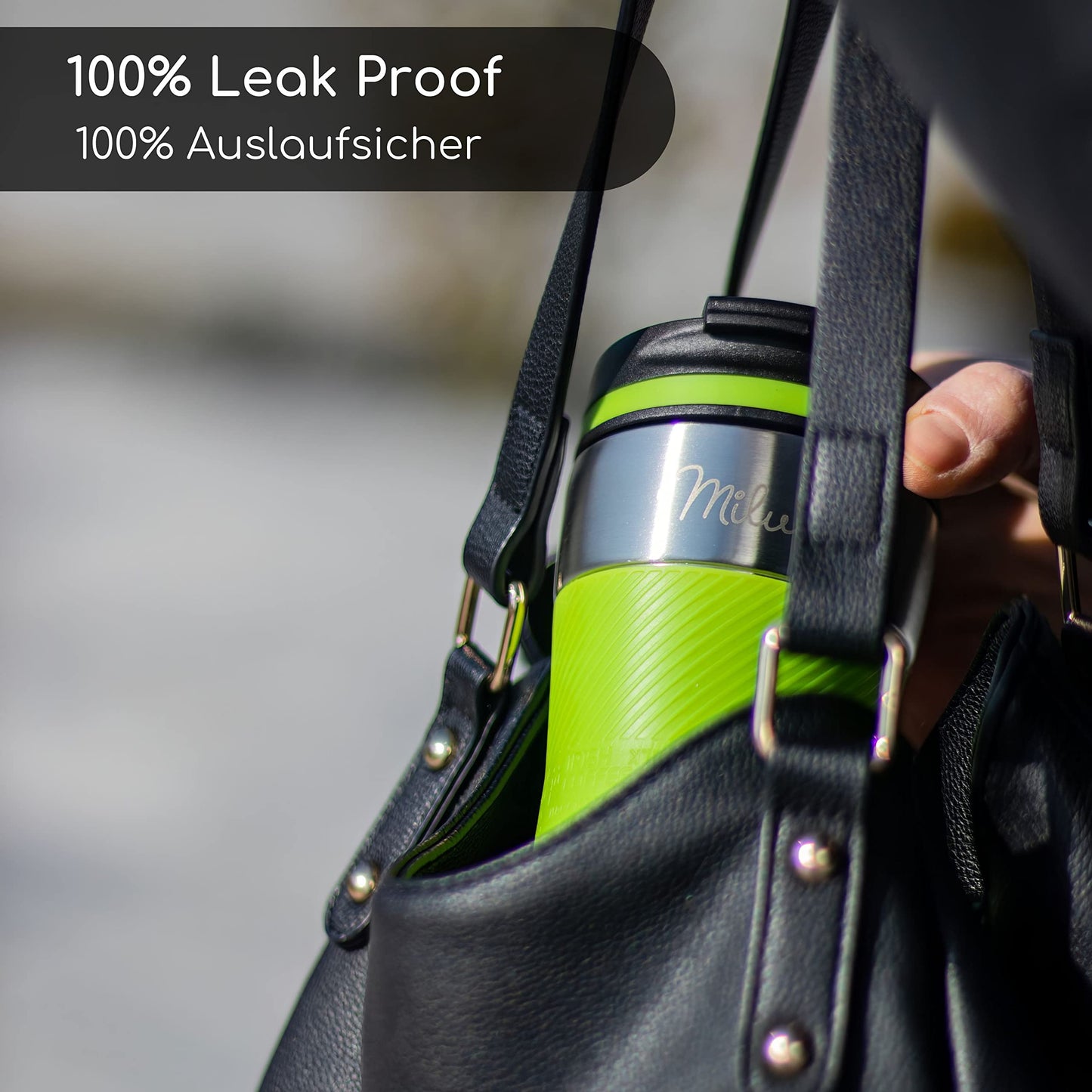 Milu Thermobecher Isolierbecher Kaffeebecher to go - 210ml 100% Auslaufsicher - Trinkbecher aus Edelstahl - Autobecher doppelwand Isolierung - Thermo Becher - Travel Mug (Rot)