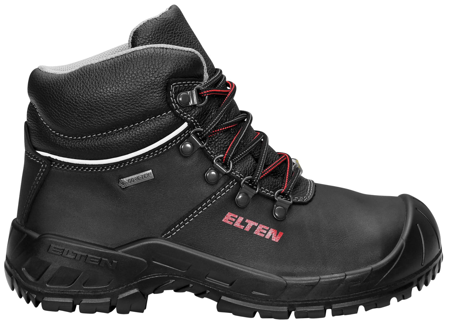 ELTEN Sicherheitsschuhe Renzo GTX Mid ESD S3 CI, Damen und Herren, Leder, Stahlkappe, leicht, robust Schwarz44