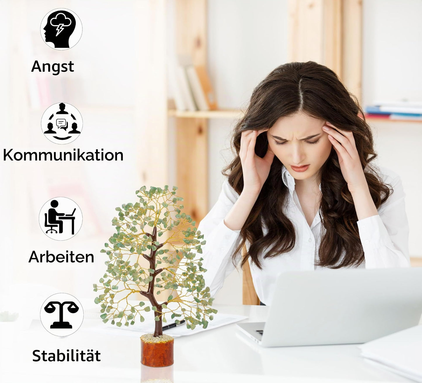 Crocon Der Originale Lebensbaum 7 Chakra Kristall Baum Geschenke für Frauen
