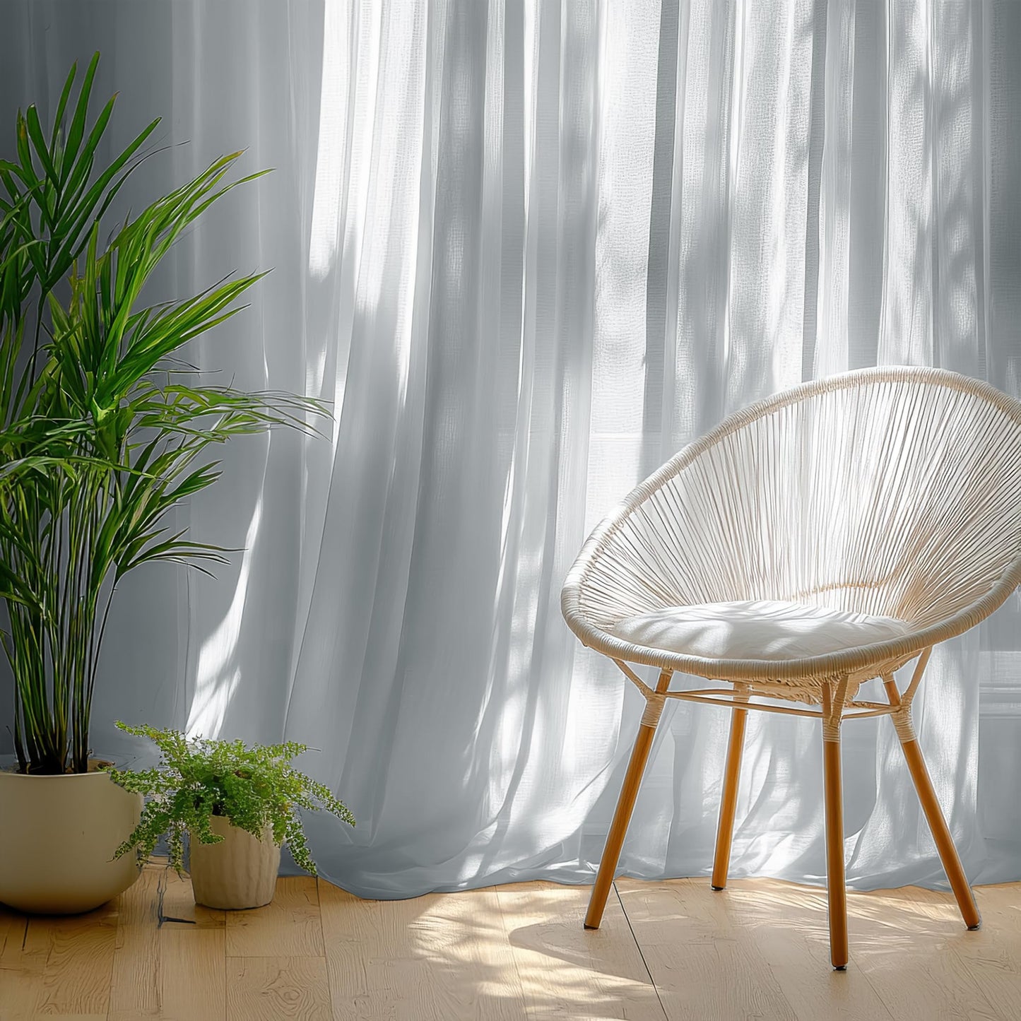 PONY DANCE Voile Gardinen Weiss Transparent Ösenvorhang 2er Set H 160 x B 140 cm Wohnzimmer Gardinen Kurz Durchlässige Vorhänge Weiß Vorhang Leinenoptik Schlafzimmer