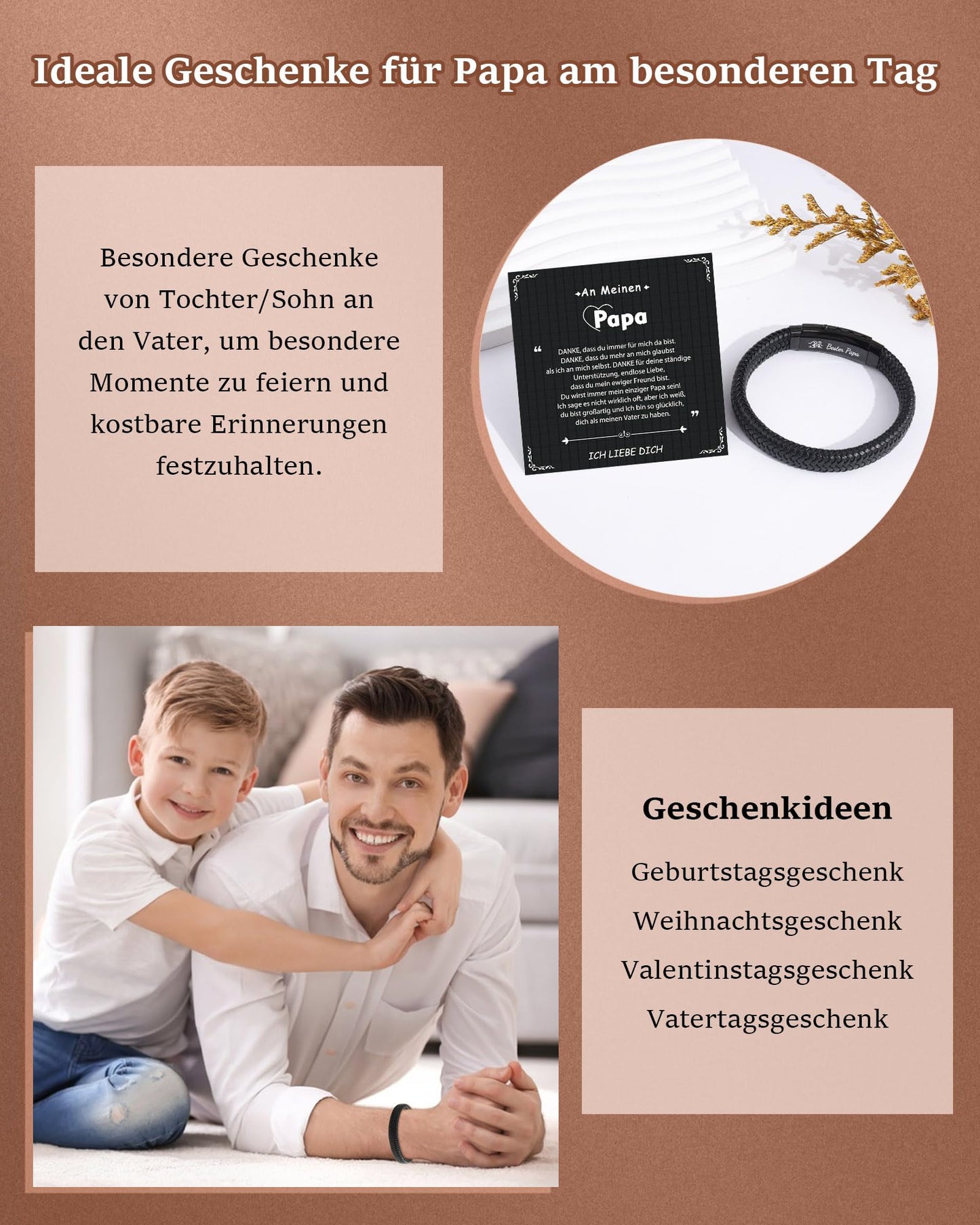 CheersLife Ich Liebe Dich Geschenke für Männer An Meinen Sohn Bruder Mann
