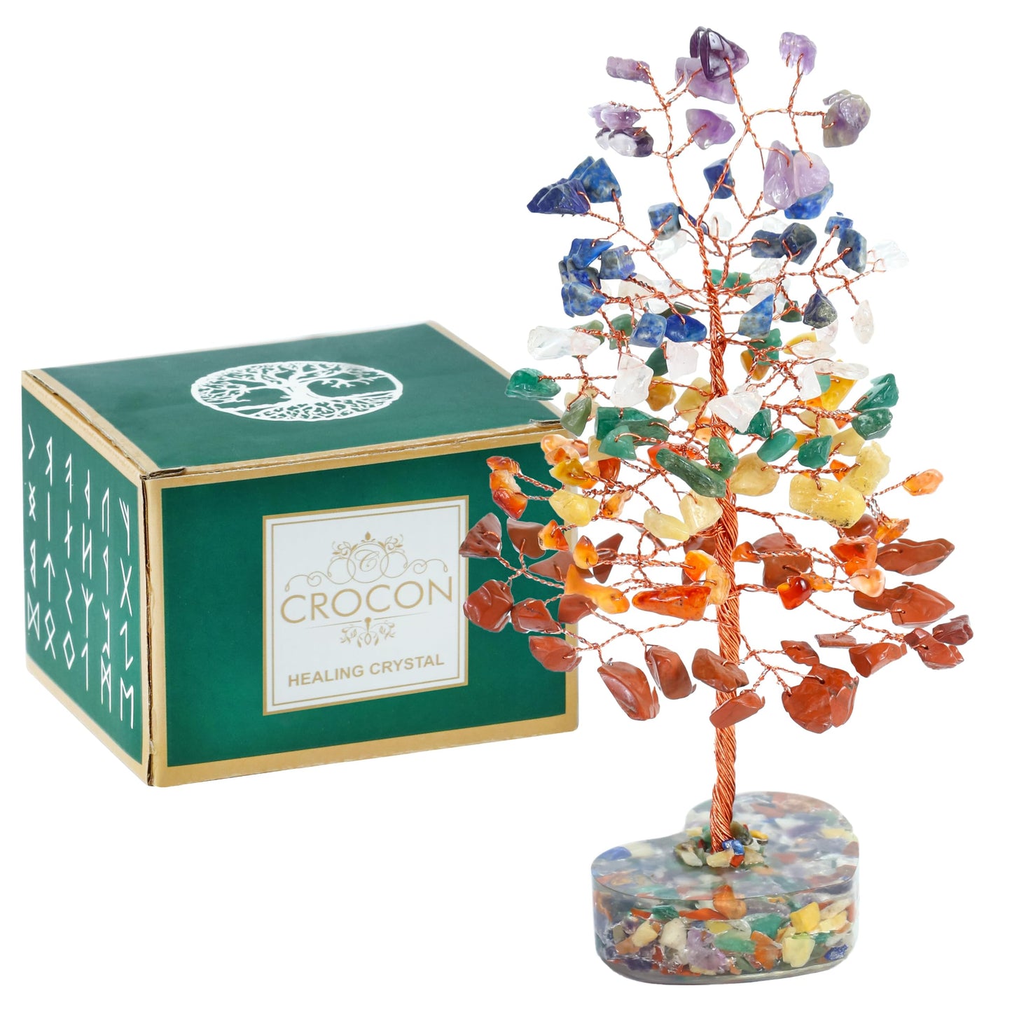 Crocon Der Originale Lebensbaum 7 Chakra Kristall Baum Geschenke für Frauen