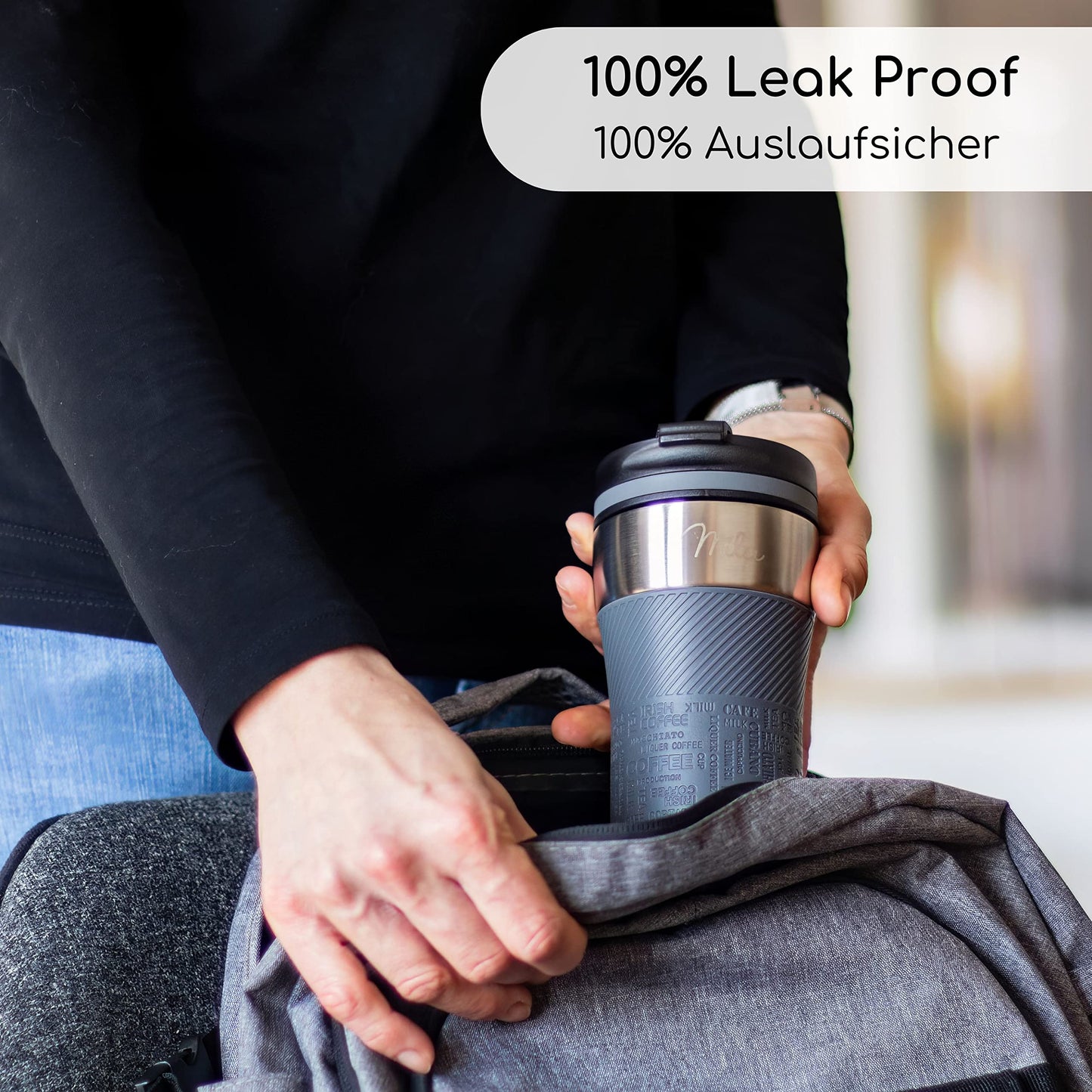 Milu Thermobecher Isolierbecher Kaffeebecher to go - 210ml 100% Auslaufsicher - Trinkbecher aus Edelstahl - Autobecher doppelwand Isolierung - Thermo Becher - Travel Mug (Rot)