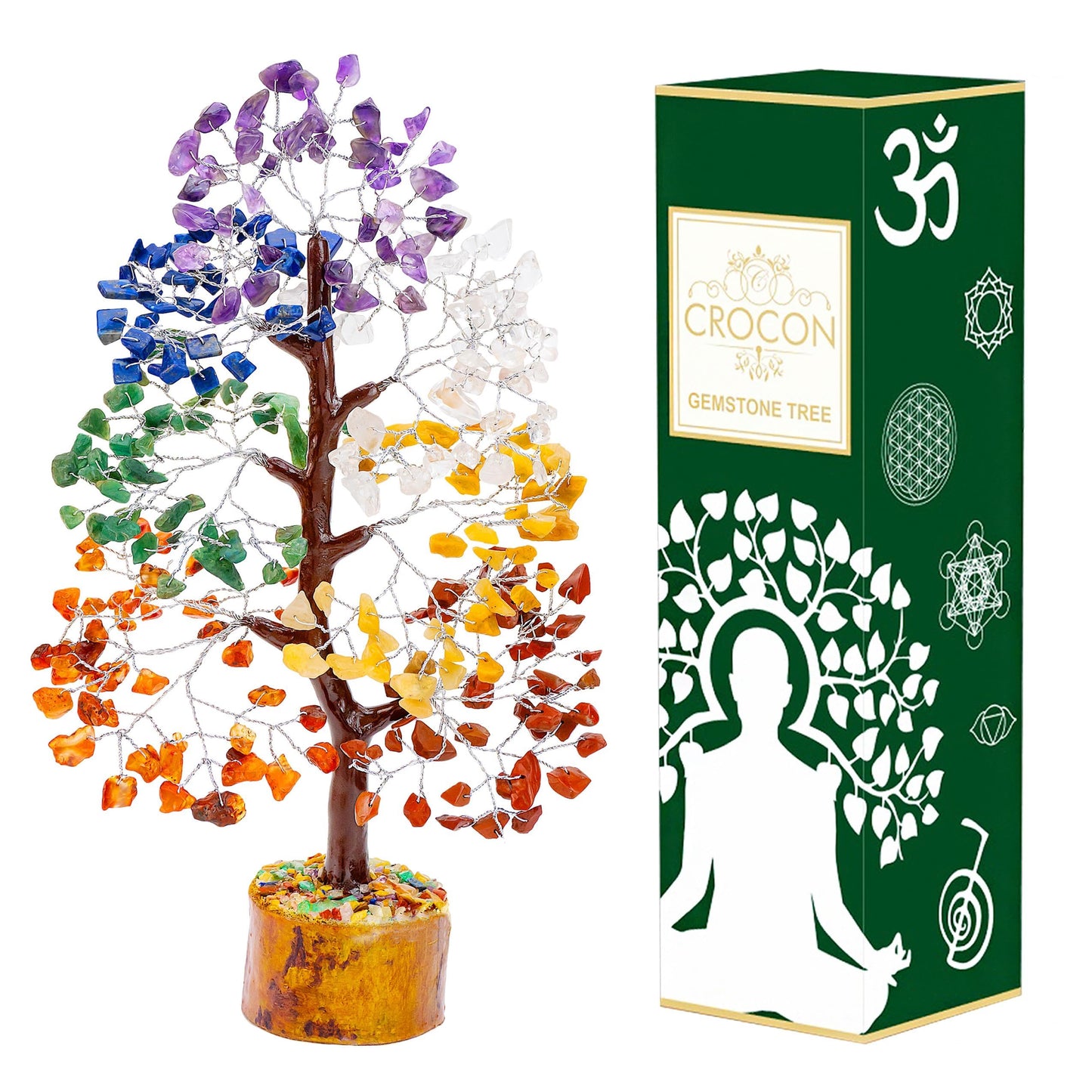 Crocon Der Originale Lebensbaum 7 Chakra Kristall Baum Geschenke für Frauen