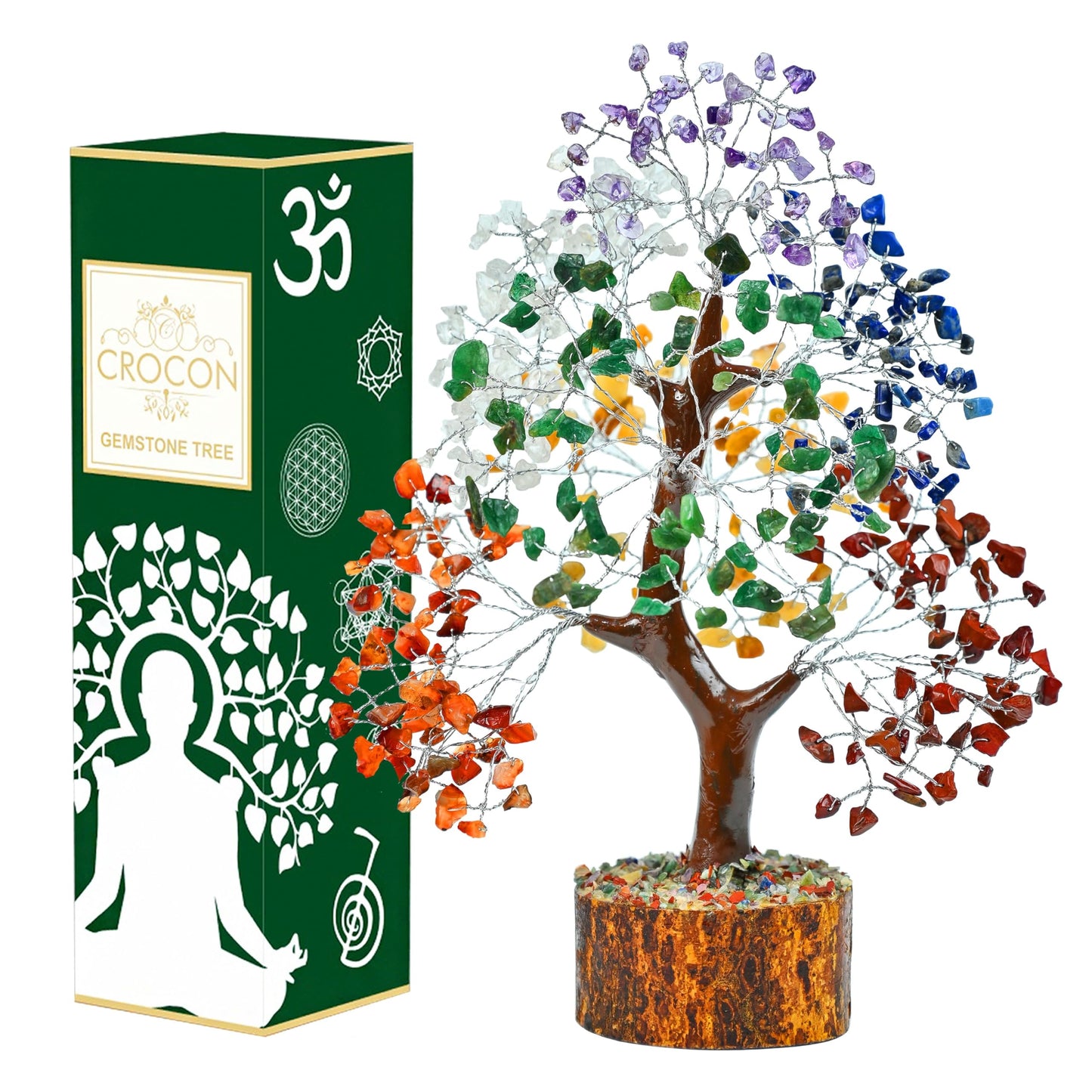 Crocon Der Originale Lebensbaum 7 Chakra Kristall Baum Geschenke für Frauen